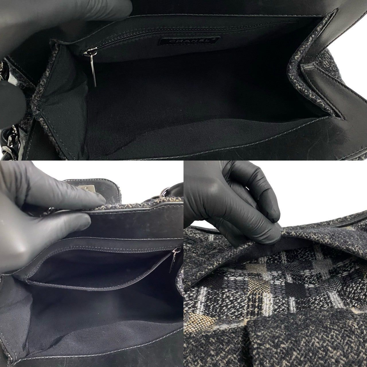 Chanel Chanel Shoulder Bag Black Tweed Size ONE SIZE - 8 Thumbnail