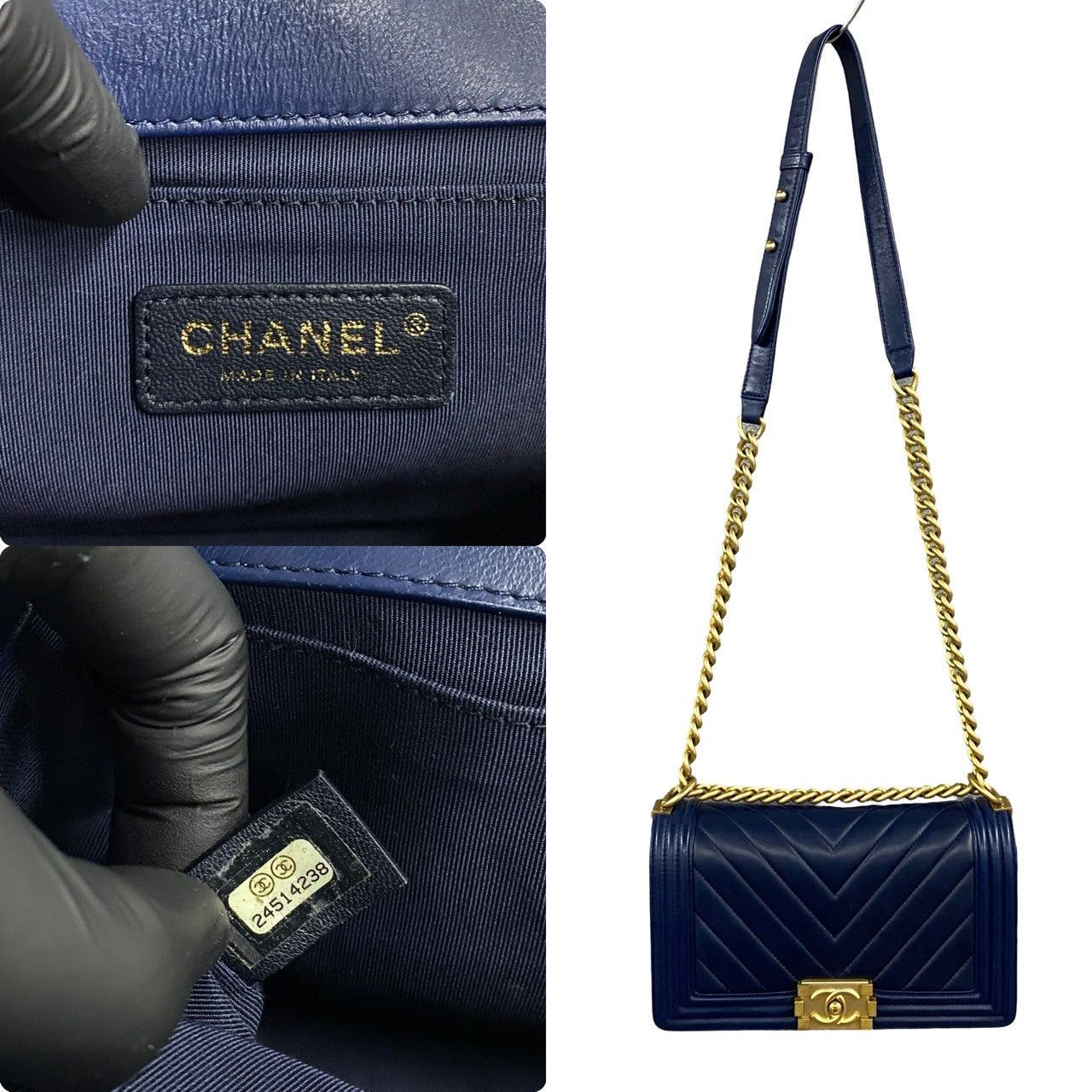 Chanel Chanel Shoulder Bag Blue Leather Size ONE SIZE - 3 Thumbnail