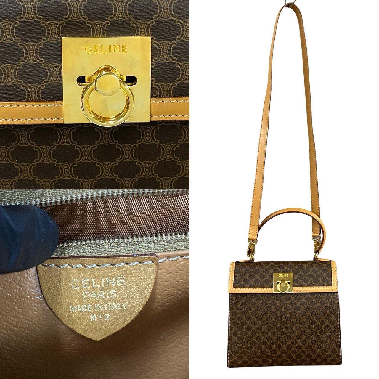 Celine Celine Shoulder Bag Brown Leather Size ONE SIZE - 3 Thumbnail