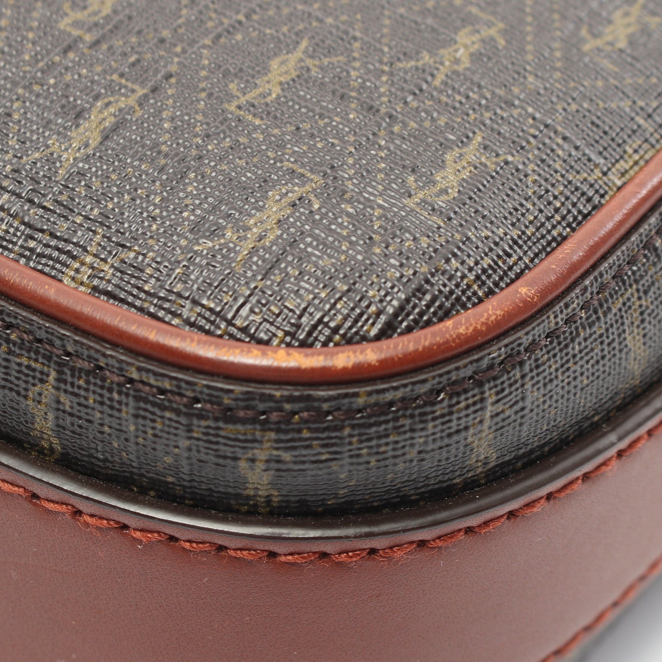 Yves Saint Laurent Yves Saint Laurent Monogram Camera Bag Shoulder Leather Dark Brown Size ONE SIZE - 9 Thumbnail