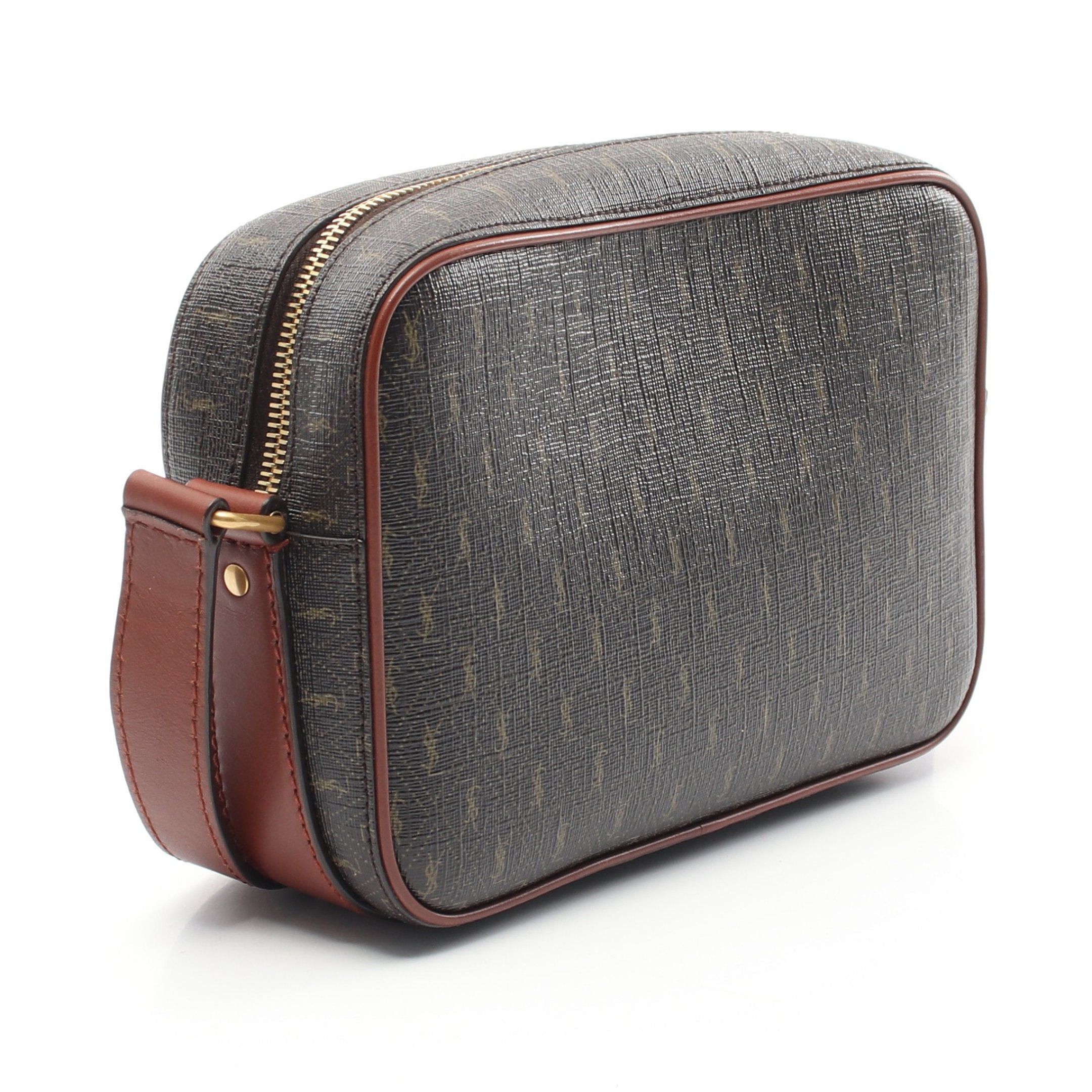 Yves Saint Laurent Yves Saint Laurent Monogram Camera Bag Shoulder Leather Dark Brown Size ONE SIZE - 2 Thumbnail