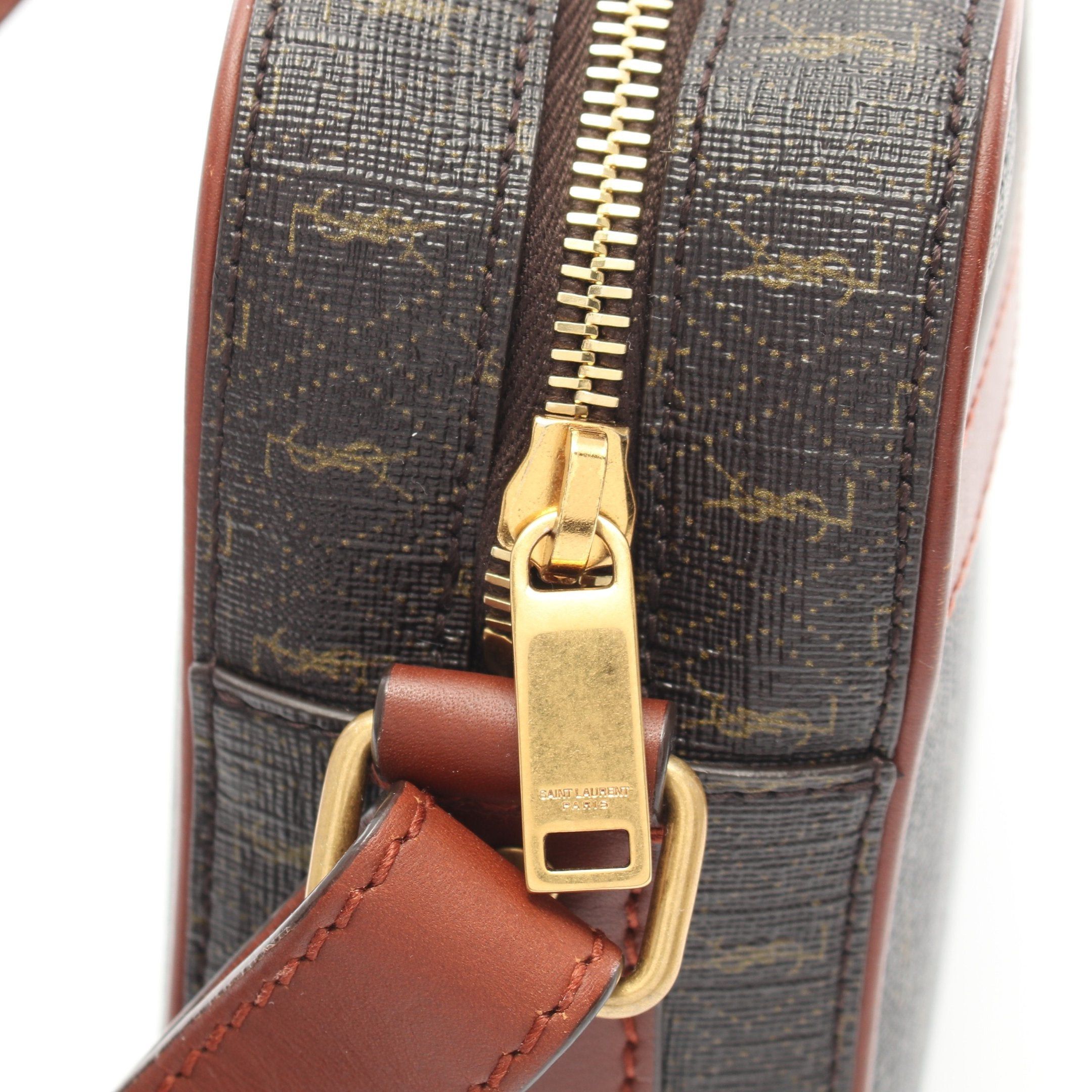 Yves Saint Laurent Yves Saint Laurent Monogram Camera Bag Shoulder Leather Dark Brown Size ONE SIZE - 5 Thumbnail