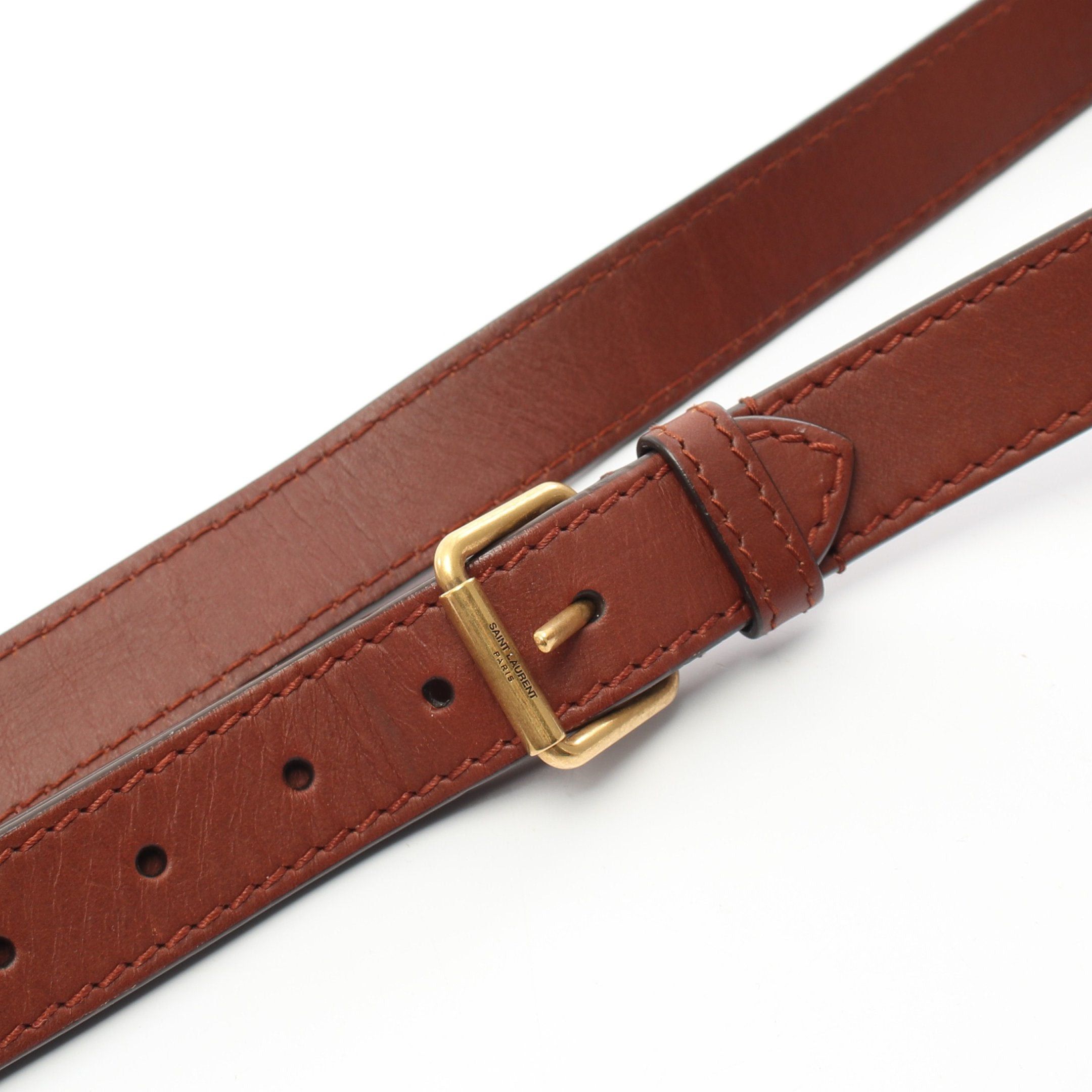 Yves Saint Laurent Yves Saint Laurent Monogram Camera Bag Shoulder Leather Dark Brown Size ONE SIZE - 6 Thumbnail