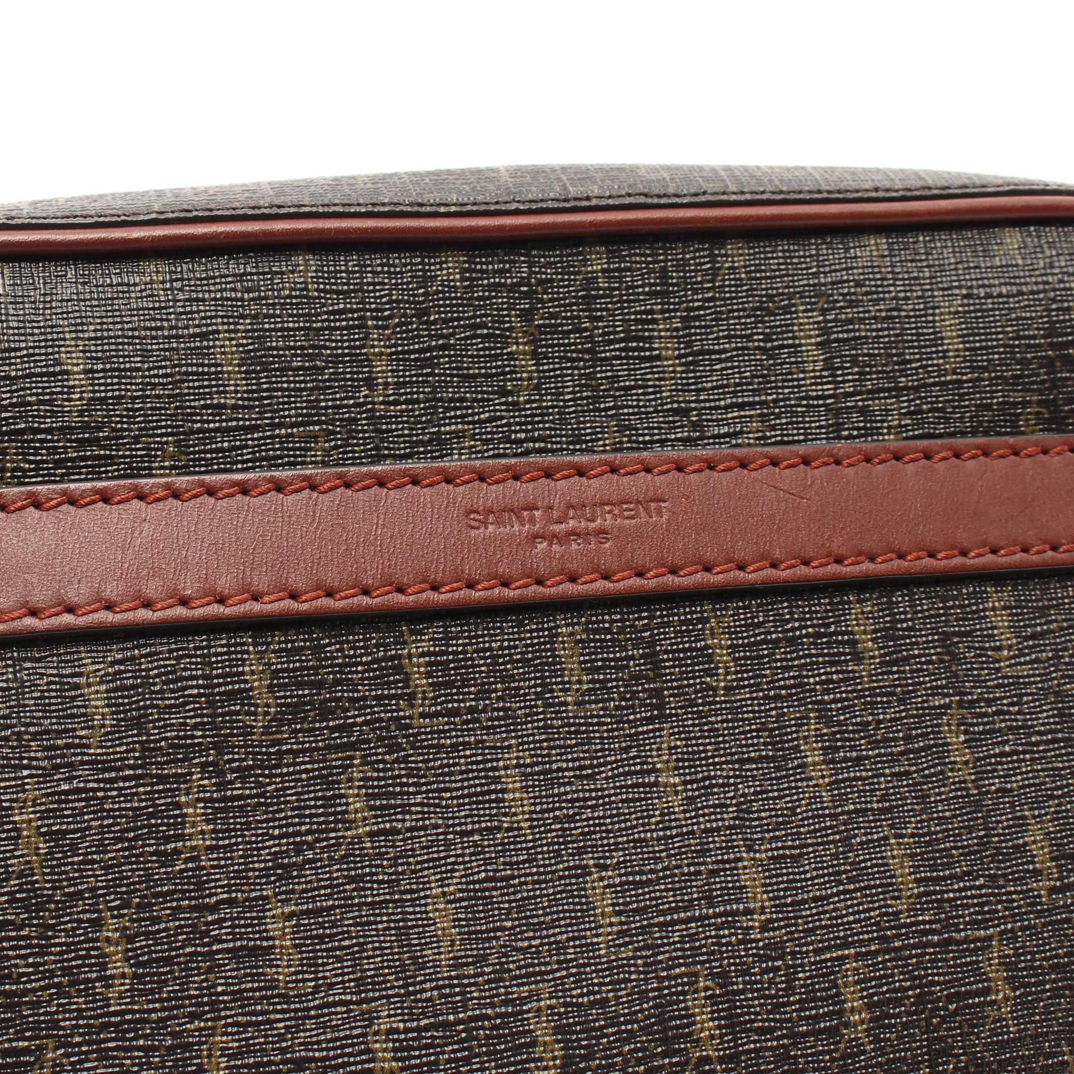 Yves Saint Laurent Yves Saint Laurent Monogram Camera Bag Shoulder Leather Dark Brown Size ONE SIZE - 8 Thumbnail