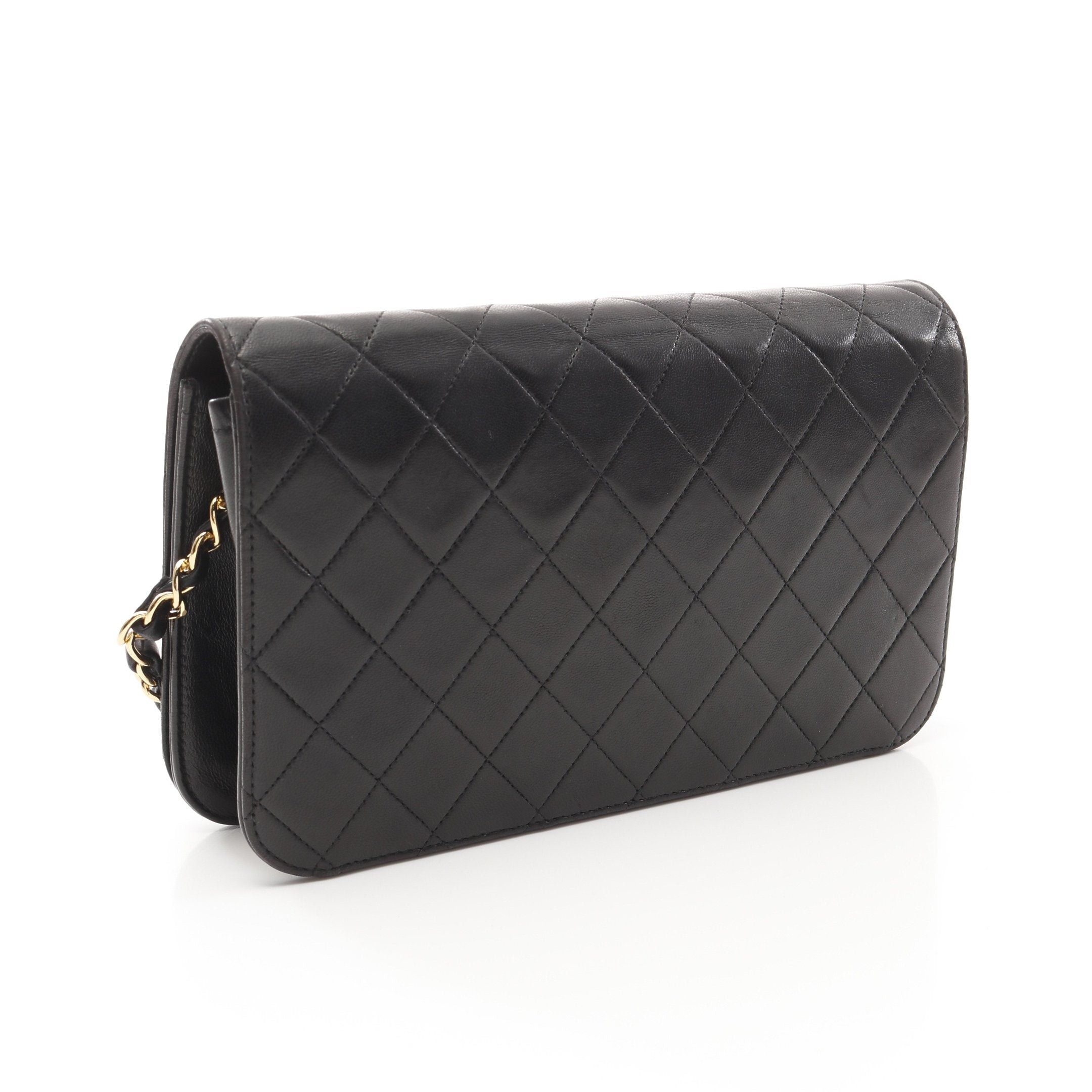 Chanel Chanel Matelasse Full Flap Chain Shoulder Bag Lambskin Black Gold Hardware Size ONE SIZE - 2 Thumbnail
