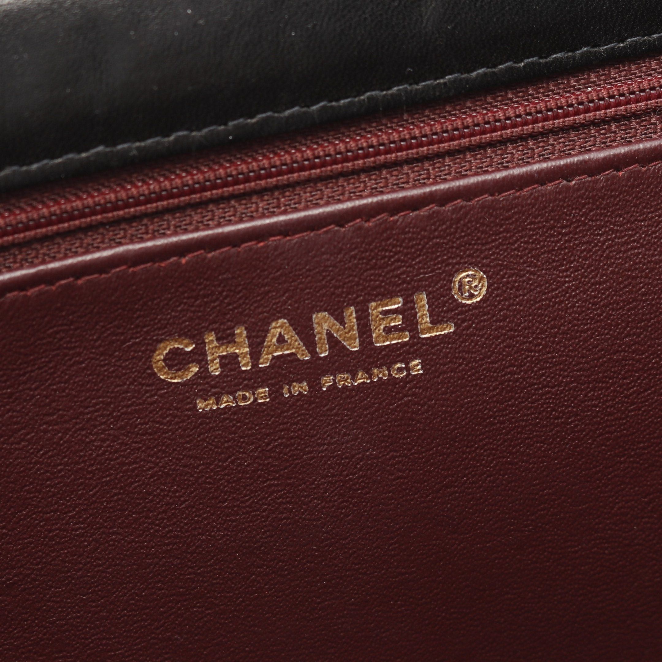 Chanel Chanel Matelasse Full Flap Chain Shoulder Bag Lambskin Black Gold Hardware Size ONE SIZE - 4 Thumbnail