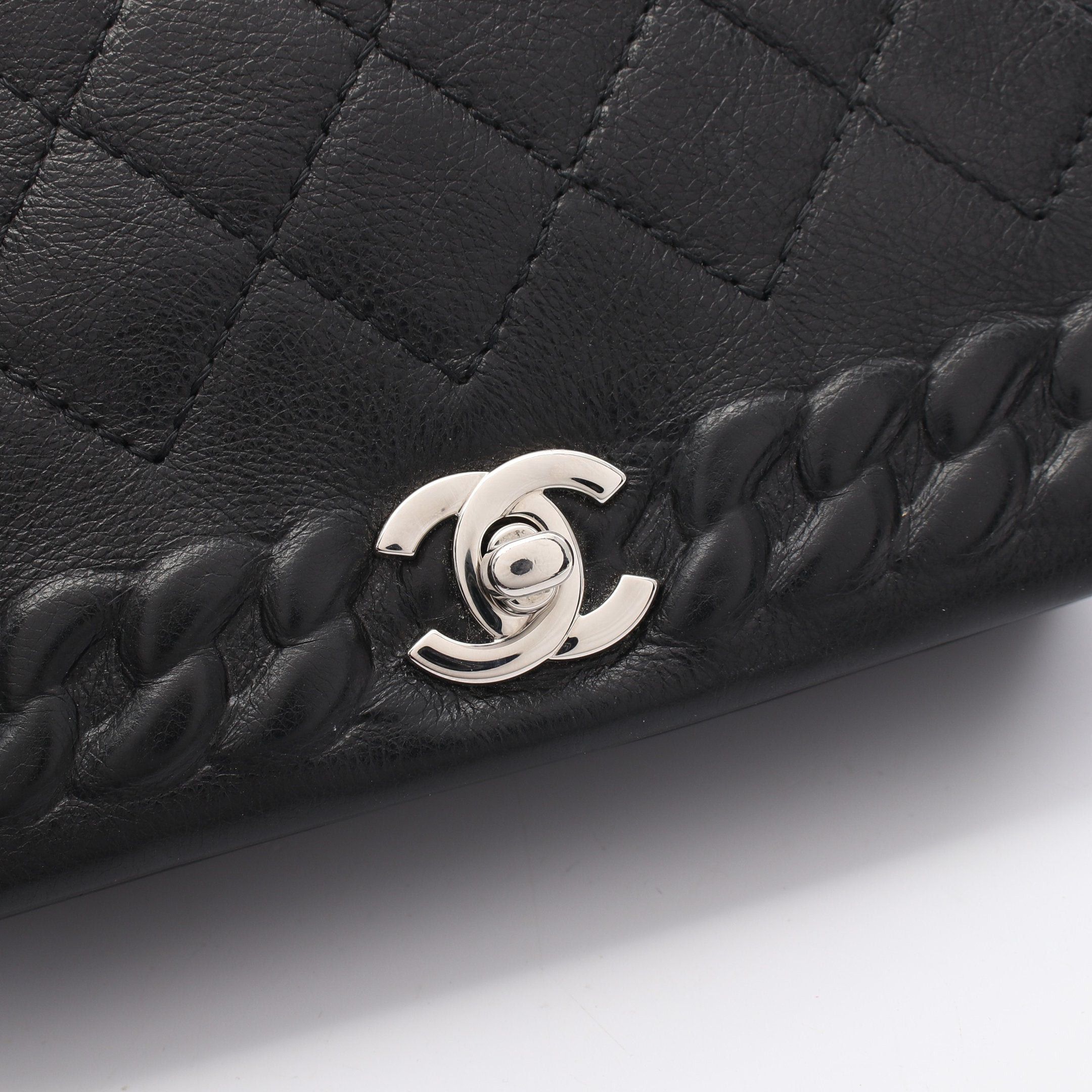 Chanel Chanel Matelasse Single Flap Chain Shoulder Bag Leather Black Silver Hardware Size ONE SIZE - 9 Thumbnail