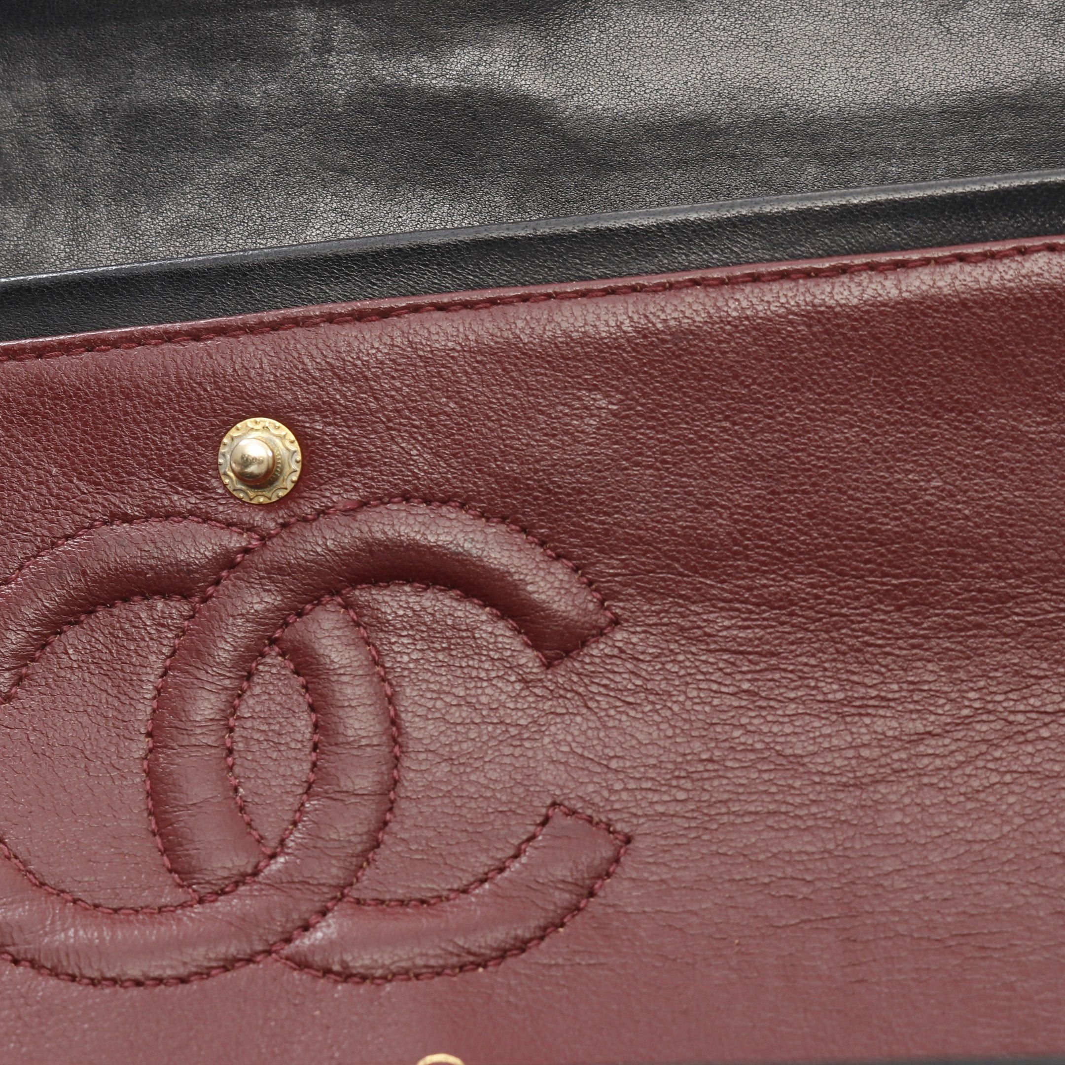 Chanel Chanel Matelasse Double Flap Chain Shoulder Bag Lambskin Black Gold Hardware Size ONE SIZE - 12 Thumbnail