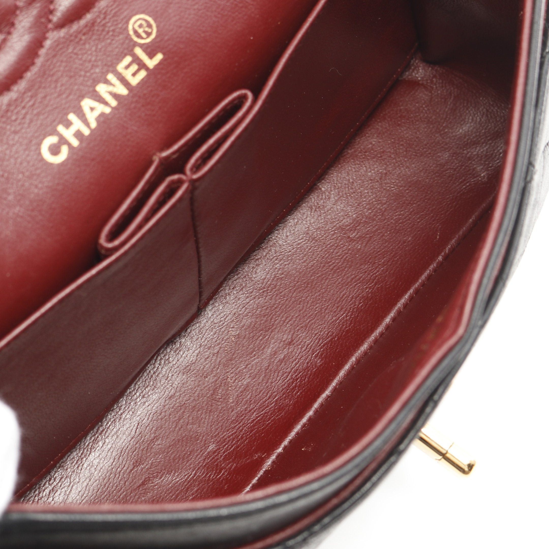 Chanel Chanel Matelasse Double Flap Chain Shoulder Bag Lambskin Black Gold Hardware Size ONE SIZE - 3 Thumbnail