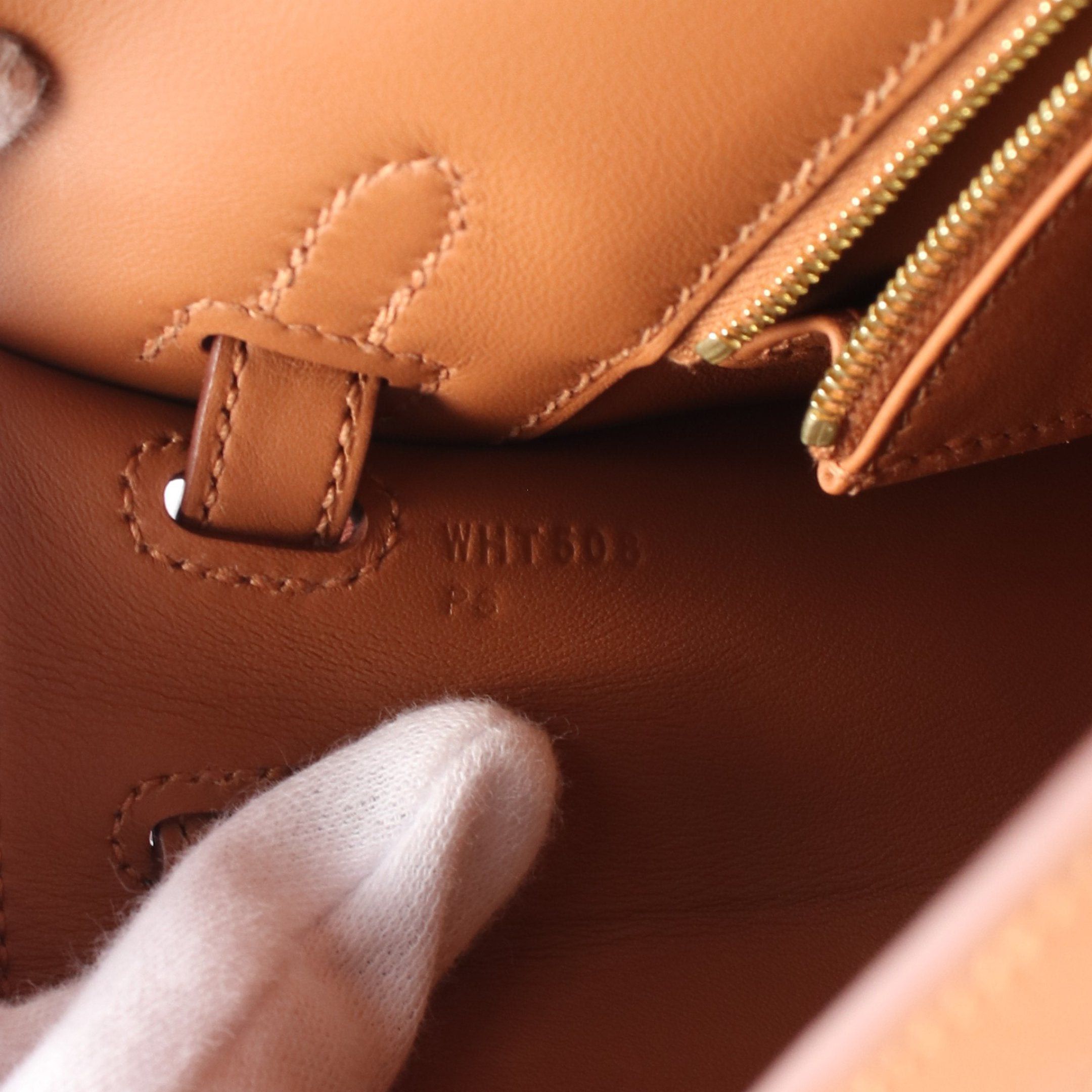 Hermes Hermes Kelly 25 Ecru Forbe Handbag Toile Ash Veau Swift Beige Brown Gold Hardware Double Engraved Size ONE SIZE - 5 Thumbnail