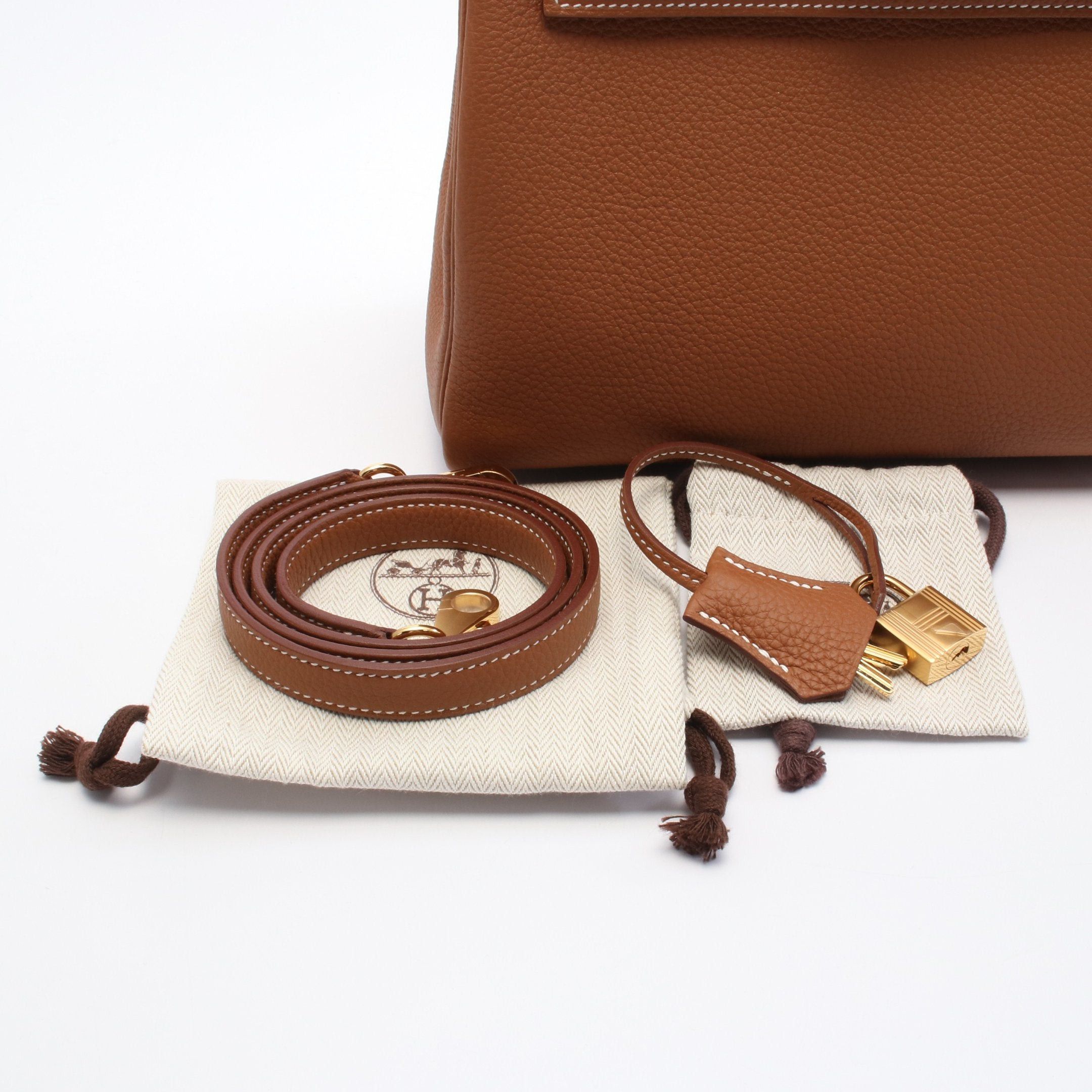 Hermes Hermes Kelly 25 Gold Handbag Togo Brown Hardware Inner Stitch B Stamp Size ONE SIZE - 6 Thumbnail
