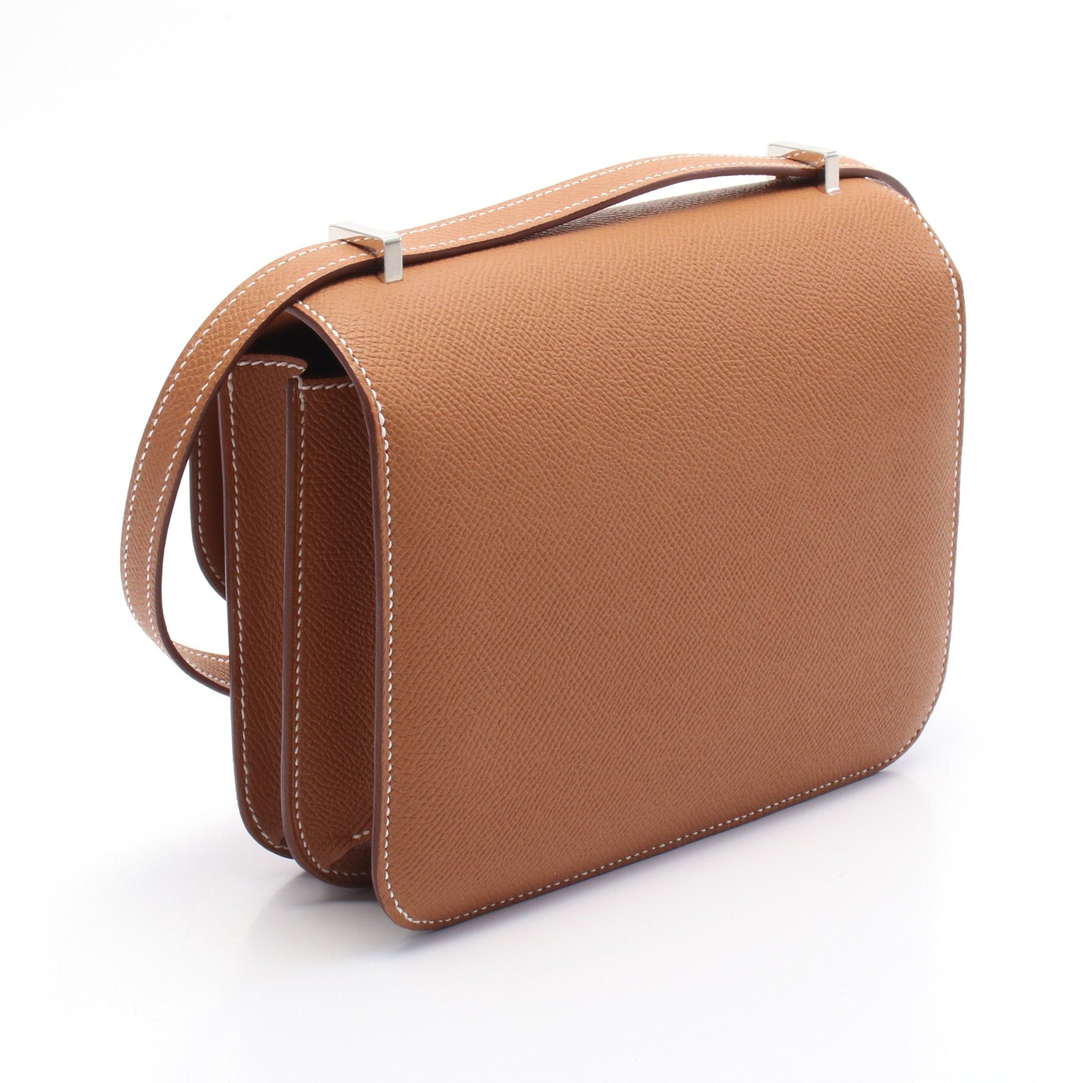 Hermes Hermes Constance 3 Mini Miroir Gold Shoulder Bag Veau Epsom Brown Silver Hardware Double Engraved Size ONE SIZE - 2 Thumbnail