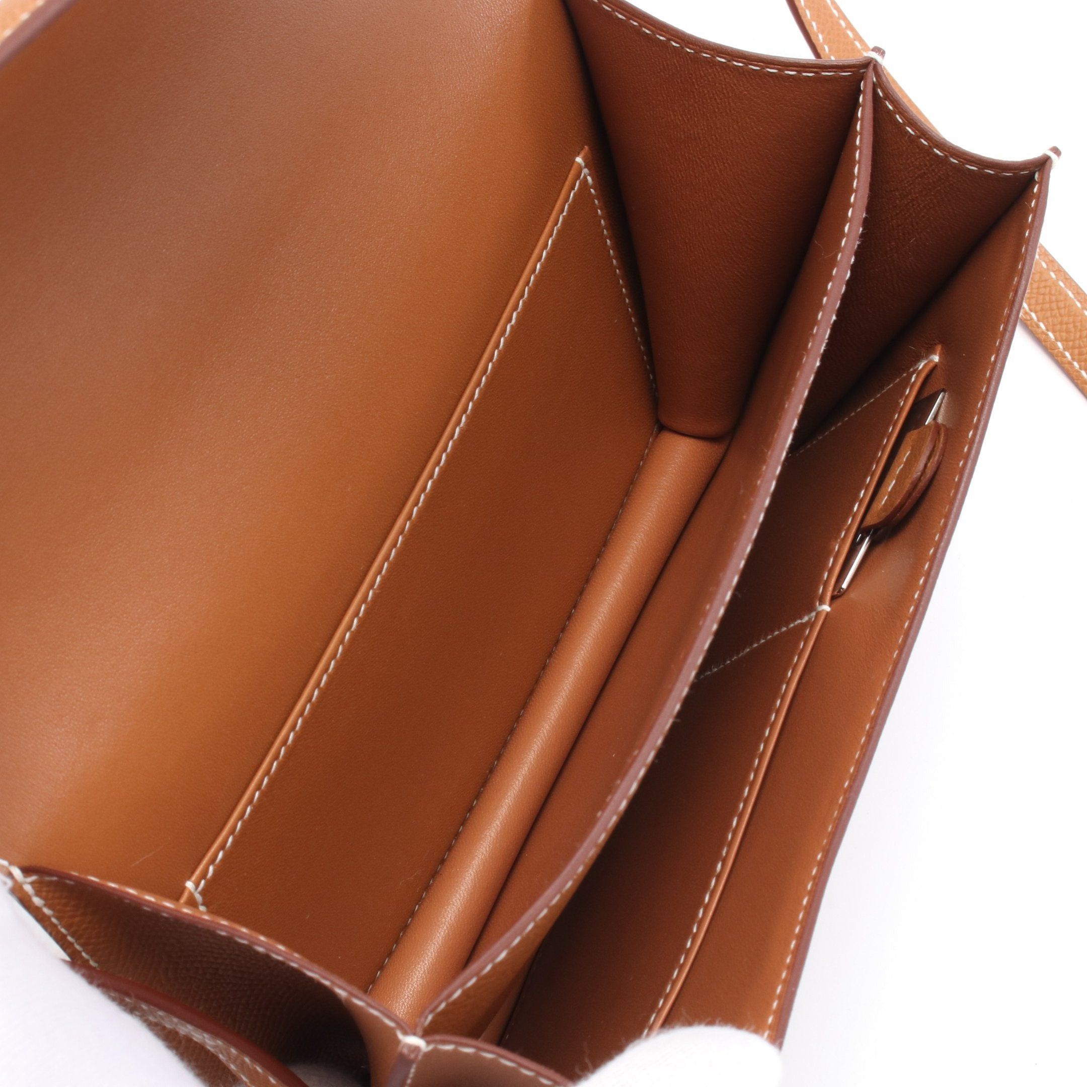Hermes Hermes Constance 3 Mini Miroir Gold Shoulder Bag Veau Epsom Brown Silver Hardware Double Engraved Size ONE SIZE - 3 Thumbnail