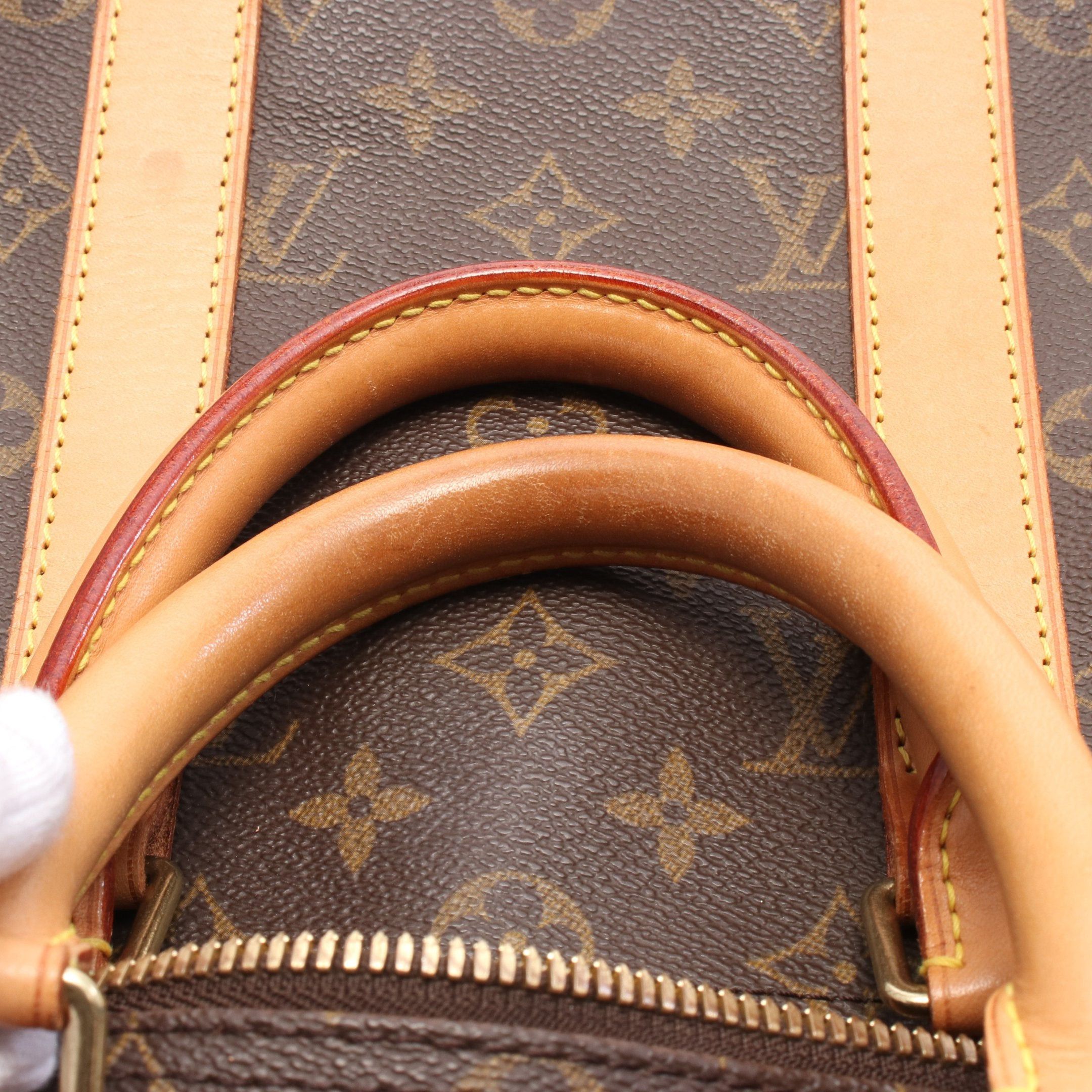 Louis Vuitton Louis Vuitton Keepall 45 Monogram Boston Bag Leather Brown Size ONE SIZE - 6 Thumbnail