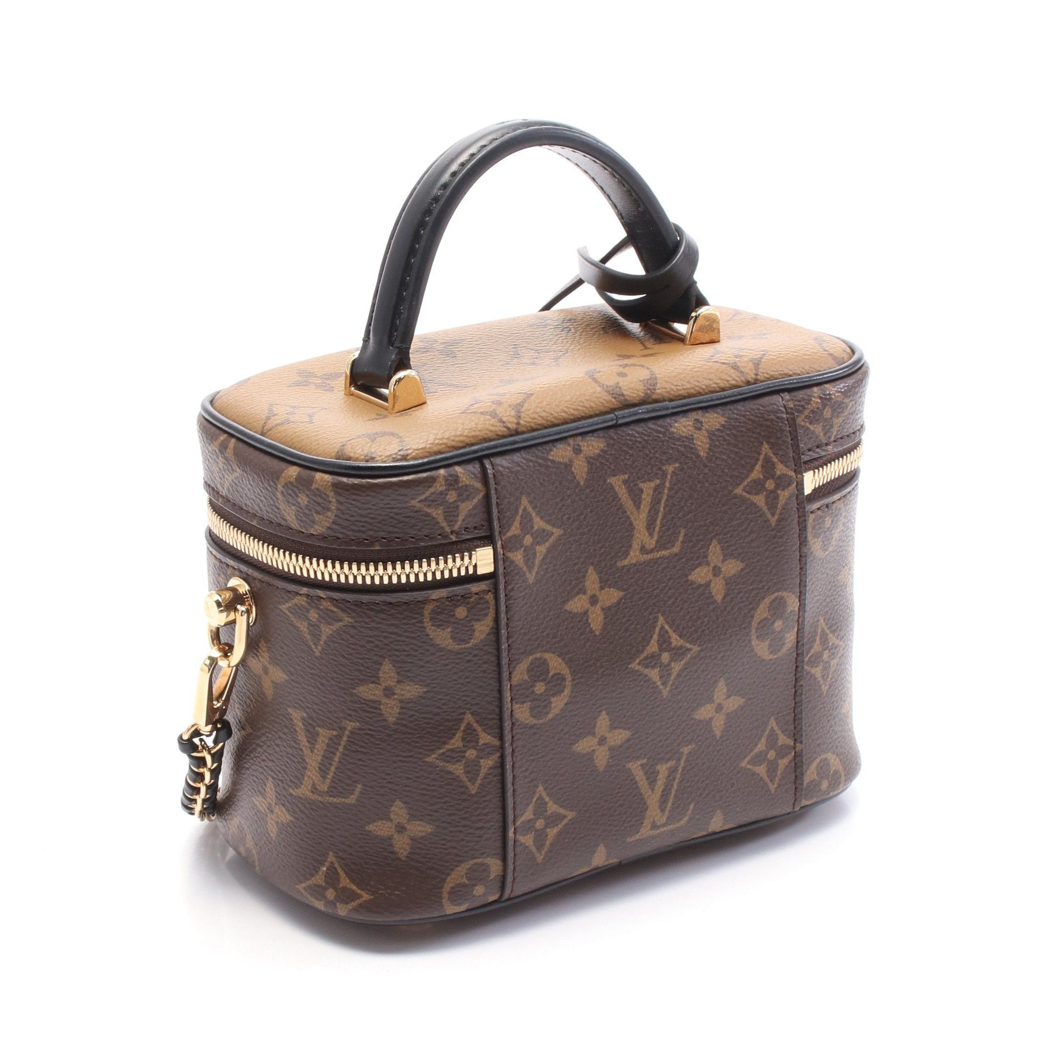 Louis Vuitton Louis Vuitton Vanity Nv Pm Monogram Reverse Handbag Bag Leather Brown Black Size ONE SIZE - 2 Thumbnail