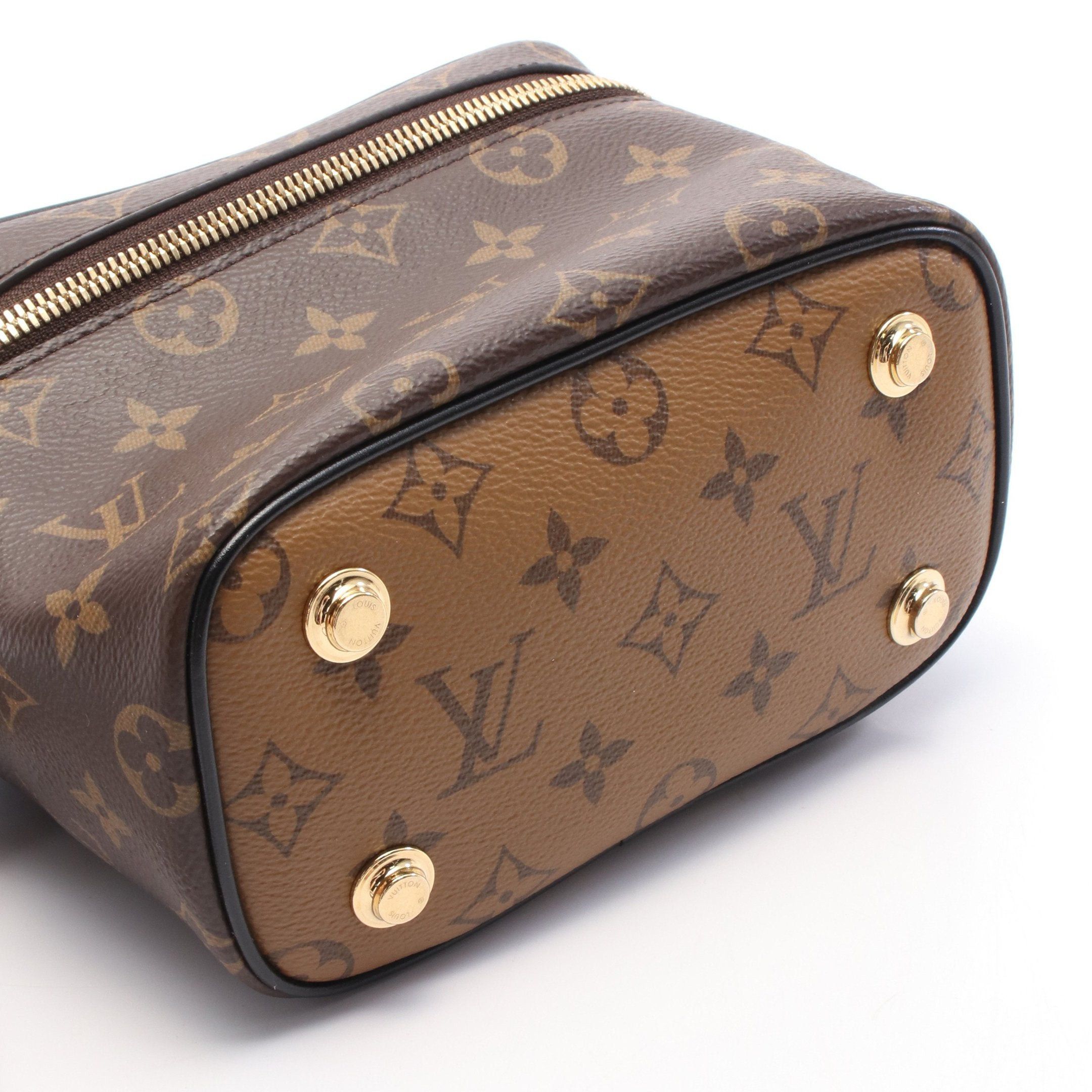 Louis Vuitton Louis Vuitton Vanity Nv Pm Monogram Reverse Handbag Bag Leather Brown Black Size ONE SIZE - 7 Thumbnail