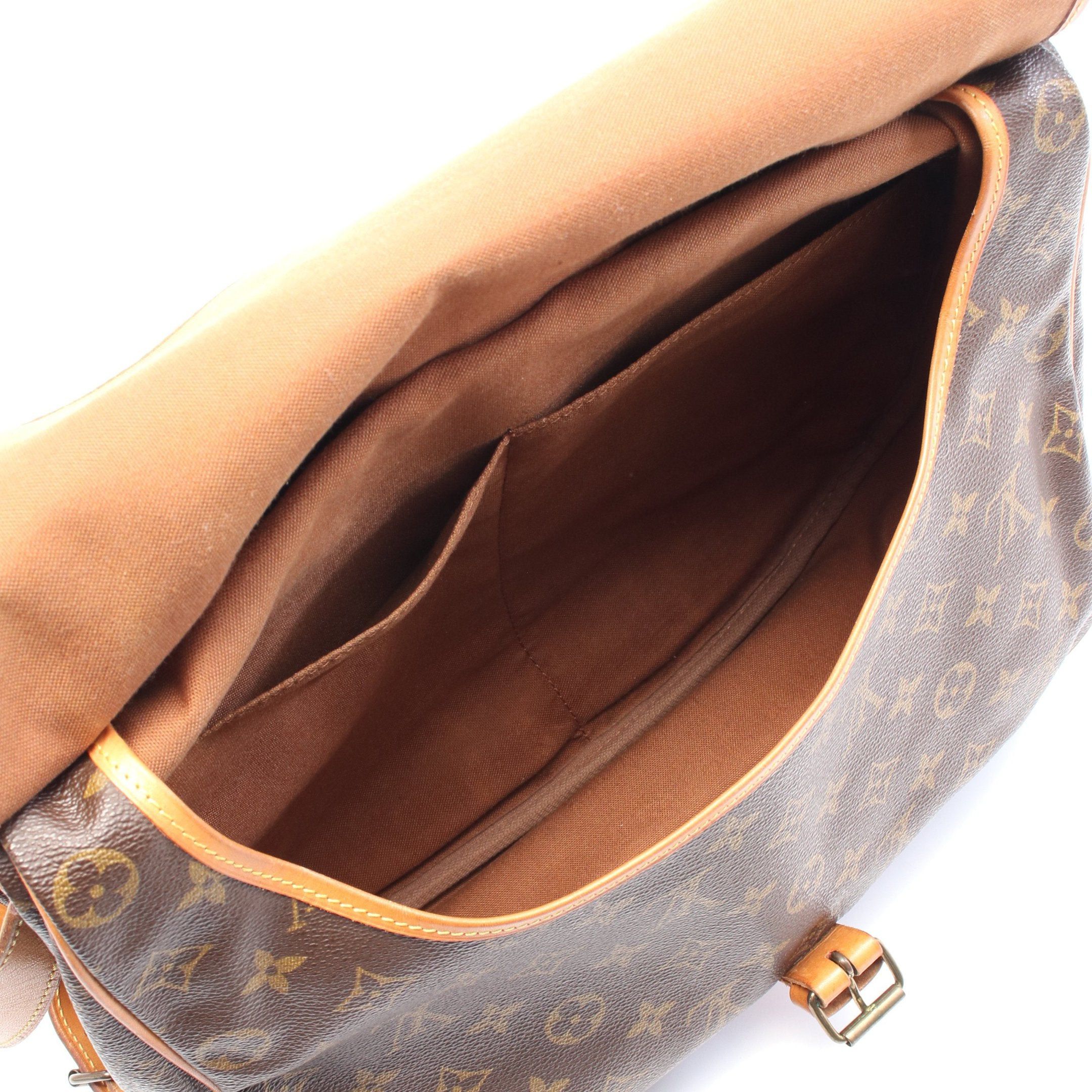 Louis Vuitton Louis Vuitton Saumur 35 Monogram Shoulder Bag Leather Brown Size ONE SIZE - 4 Thumbnail