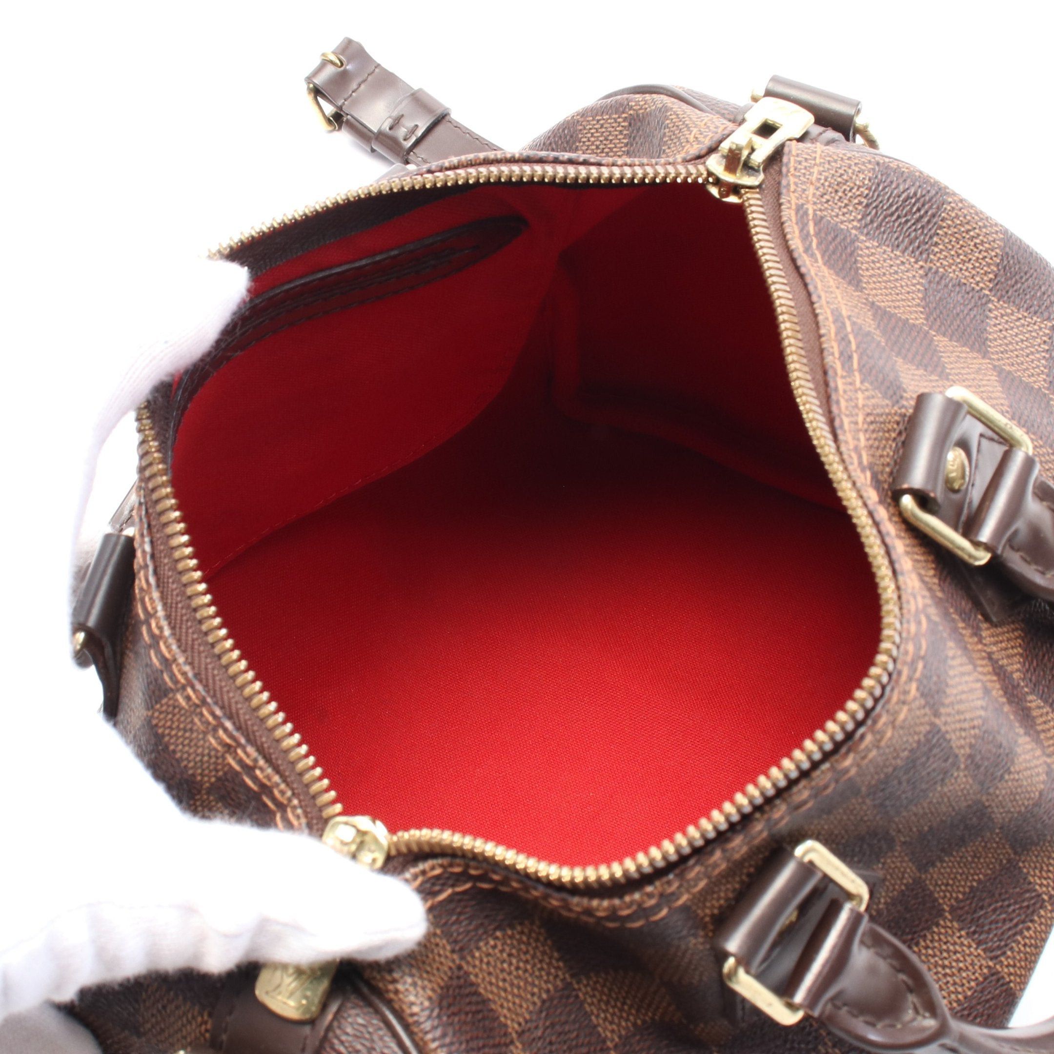 Louis Vuitton Louis Vuitton Speedy 25 Damier Ebene Handbag Leather Brown Size ONE SIZE - 3 Thumbnail
