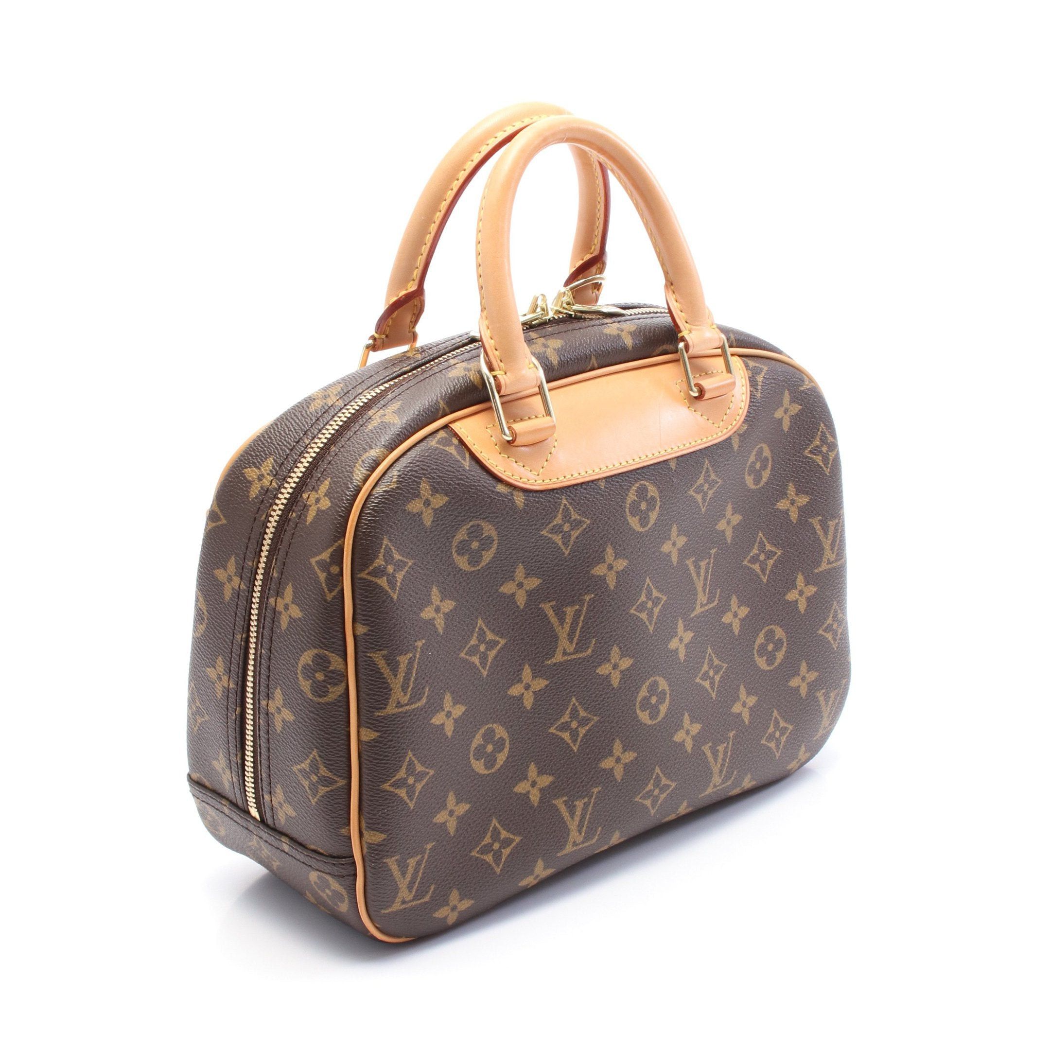 Louis Vuitton Louis Vuitton Trouville Monogram Handbag Leather Brown Size ONE SIZE - 2 Thumbnail