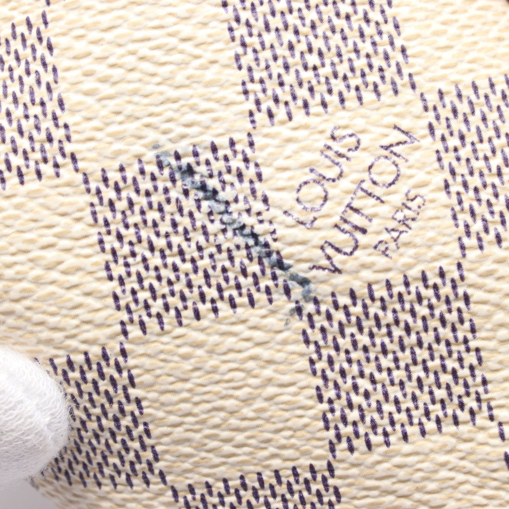 Louis Vuitton Louis Vuitton Speedy 30 Damier Azur Handbag Leather White Size ONE SIZE - 7 Thumbnail