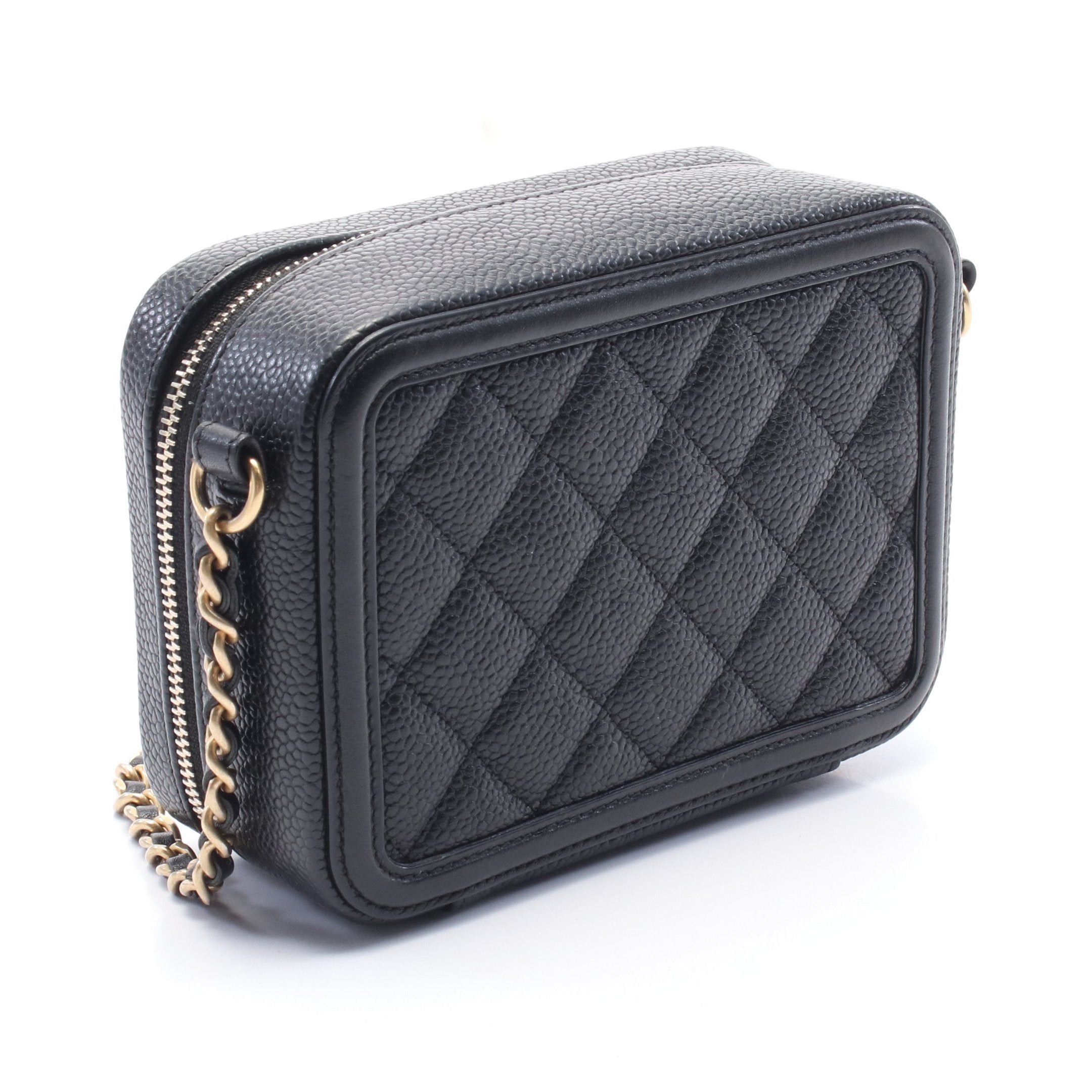 Chanel Chanel Cc Filigree Mini Vanity Chain Shoulder Bag Caviar Skin Black Gold Hardware Size ONE SIZE - 2 Thumbnail
