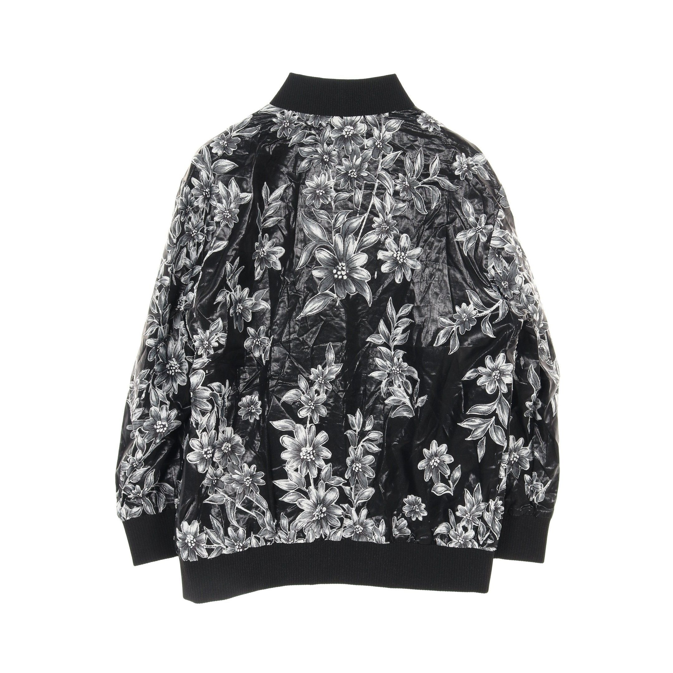 Fendi Fendi Jacket Floral Pattern Rayon Black Gray Hook Button Size ONE SIZE - 2 Thumbnail