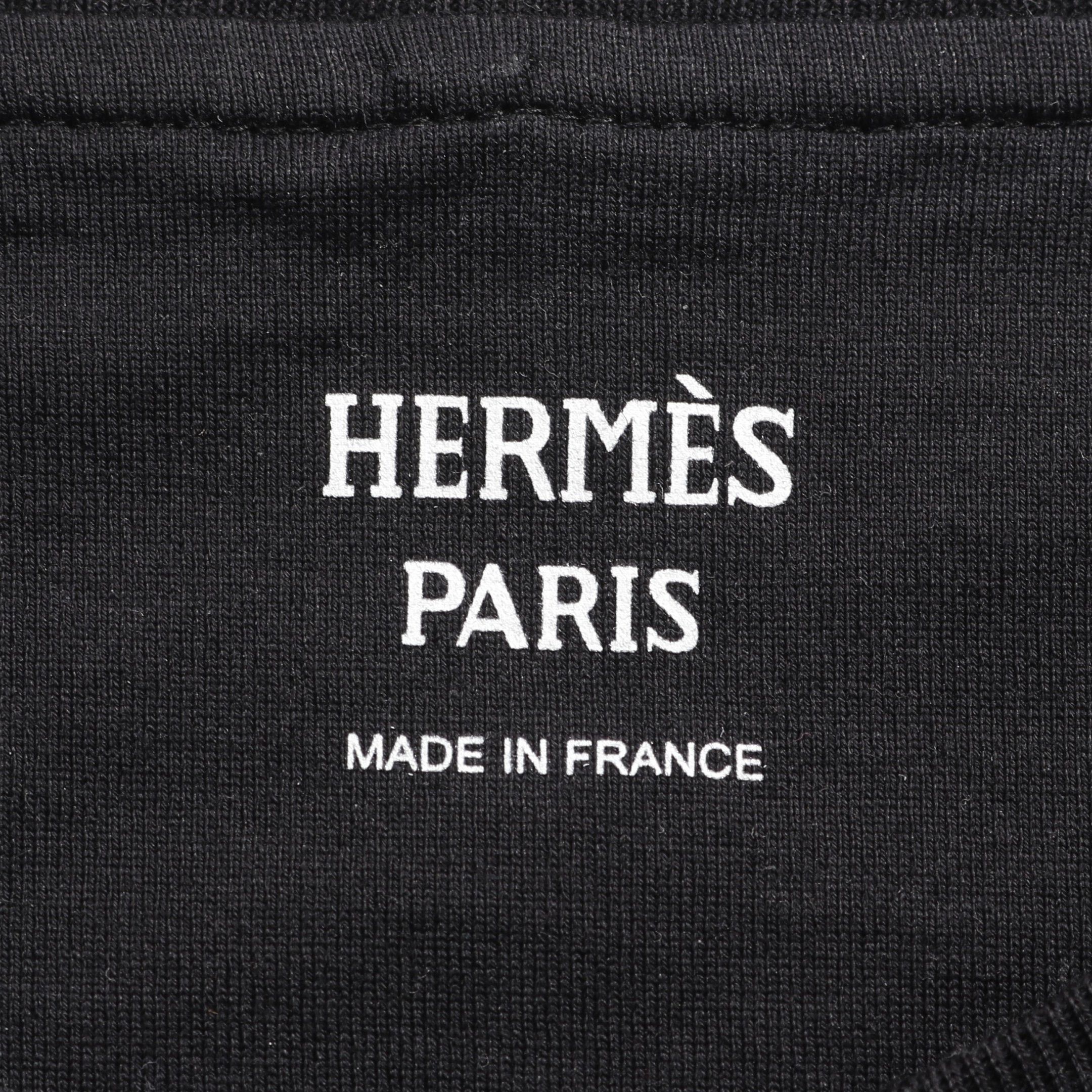 Hermes Hermes Cartouche Della Cavalleria T-Shirt Cotton Black Size ONE SIZE - 3 Thumbnail