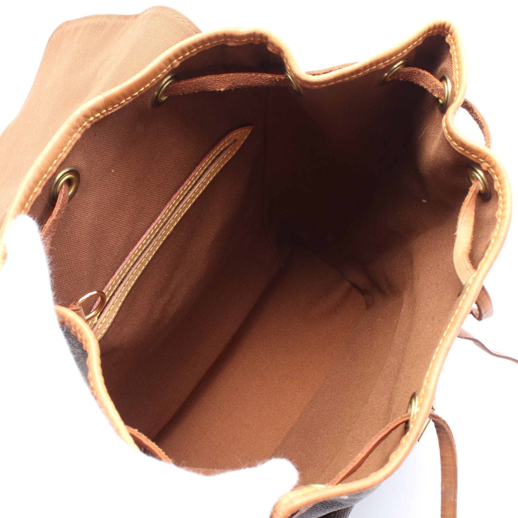 Louis Vuitton Louis Vuitton Montsouris Mm Monogram Backpack Rucksack Leather Brown Size ONE SIZE - 3 Thumbnail