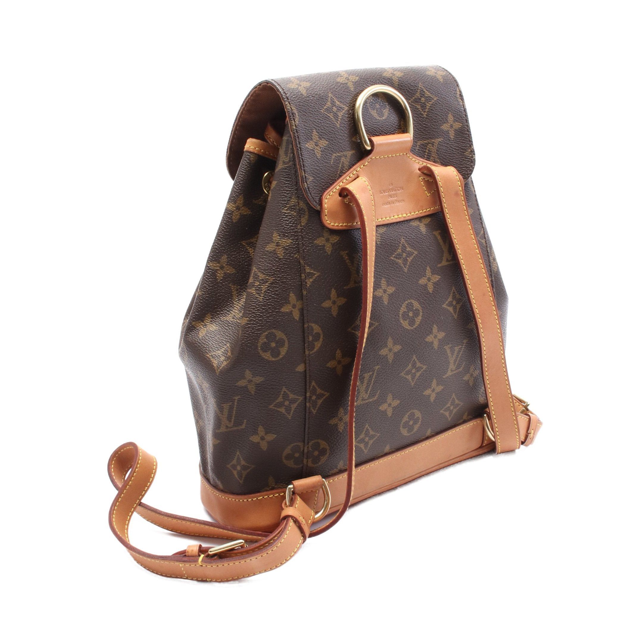 Louis Vuitton Louis Vuitton Montsouris Mm Monogram Backpack Rucksack Leather Brown Size ONE SIZE - 2 Thumbnail