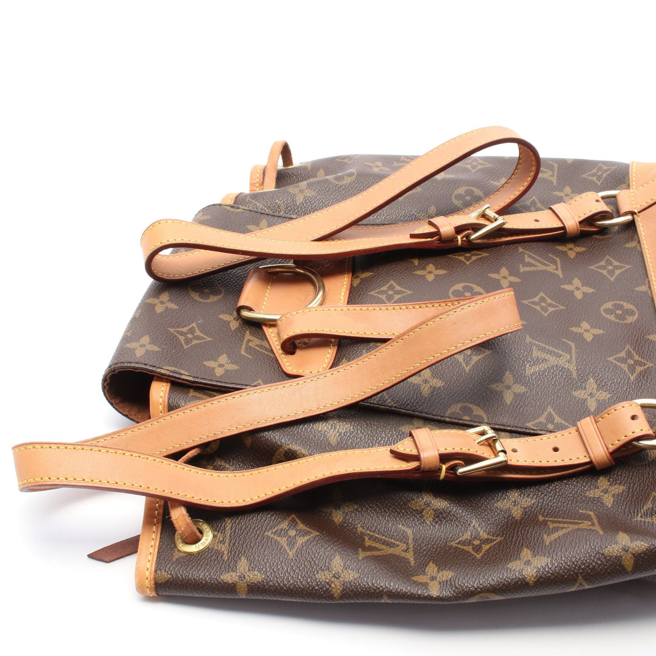 Louis Vuitton Louis Vuitton Montsouris Mm Monogram Backpack Rucksack Leather Brown Size ONE SIZE - 10 Thumbnail