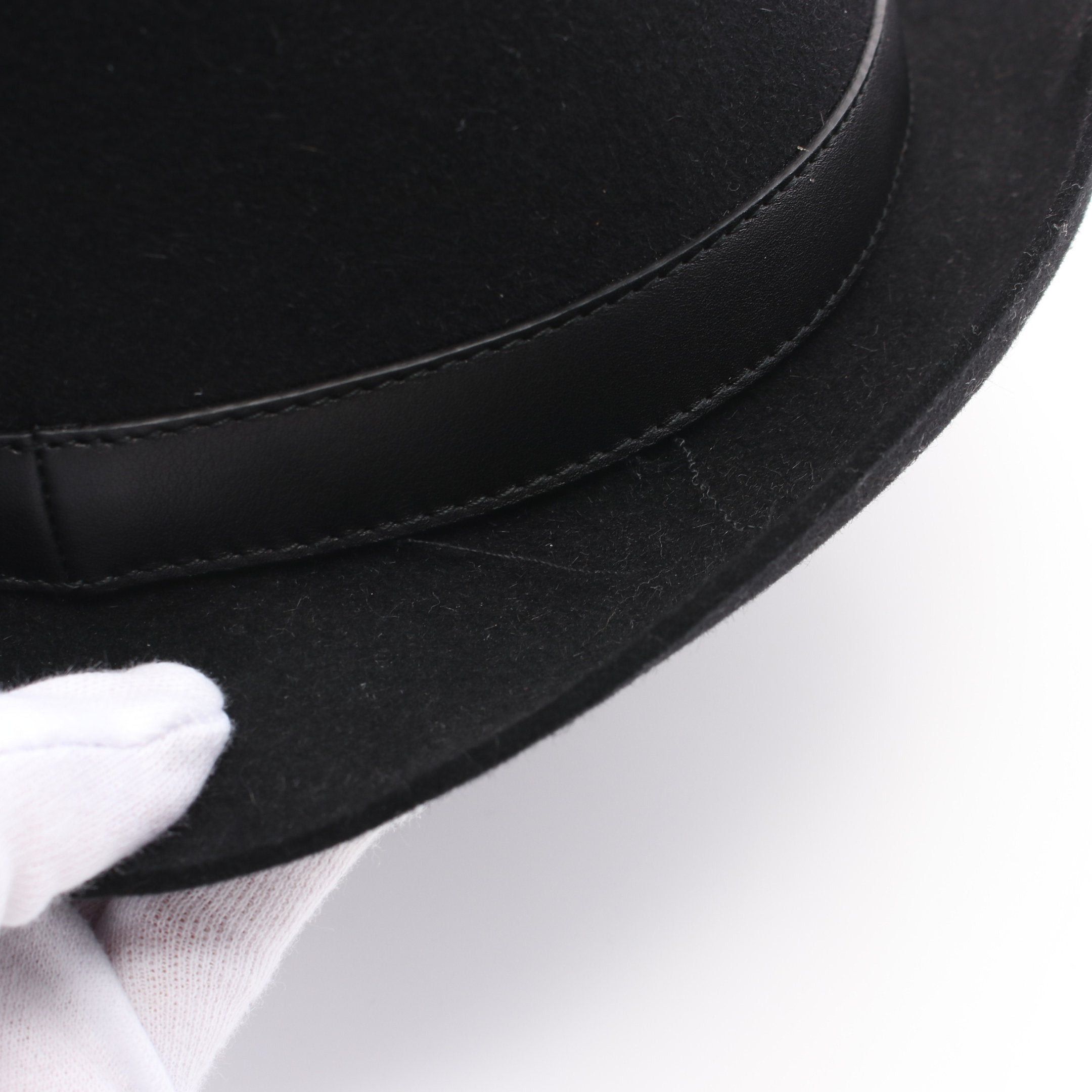 Gucci Gucci Hat Rabbit Fur Black Size ONE SIZE - 7 Thumbnail