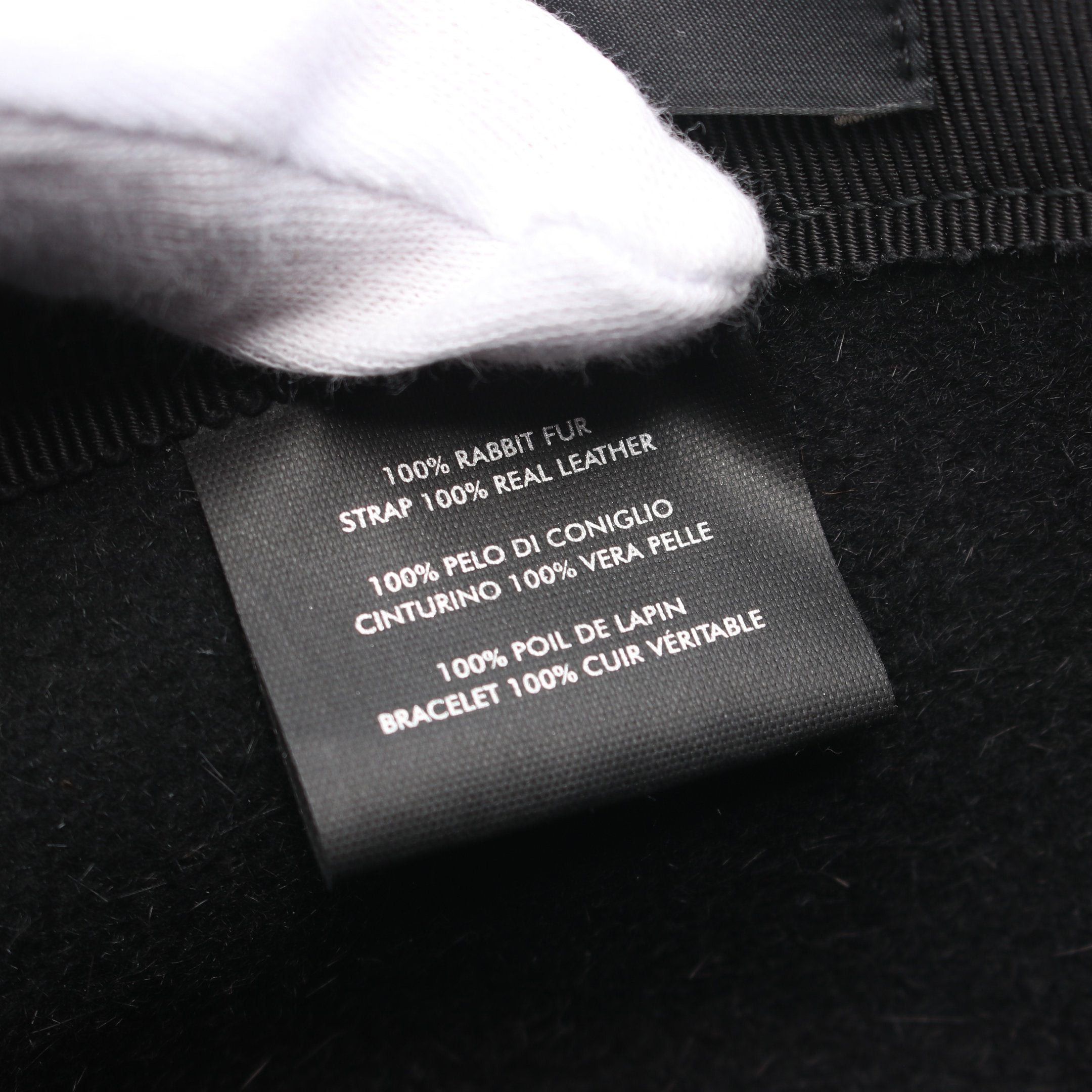 Gucci Gucci Hat Rabbit Fur Black Size ONE SIZE - 6 Thumbnail