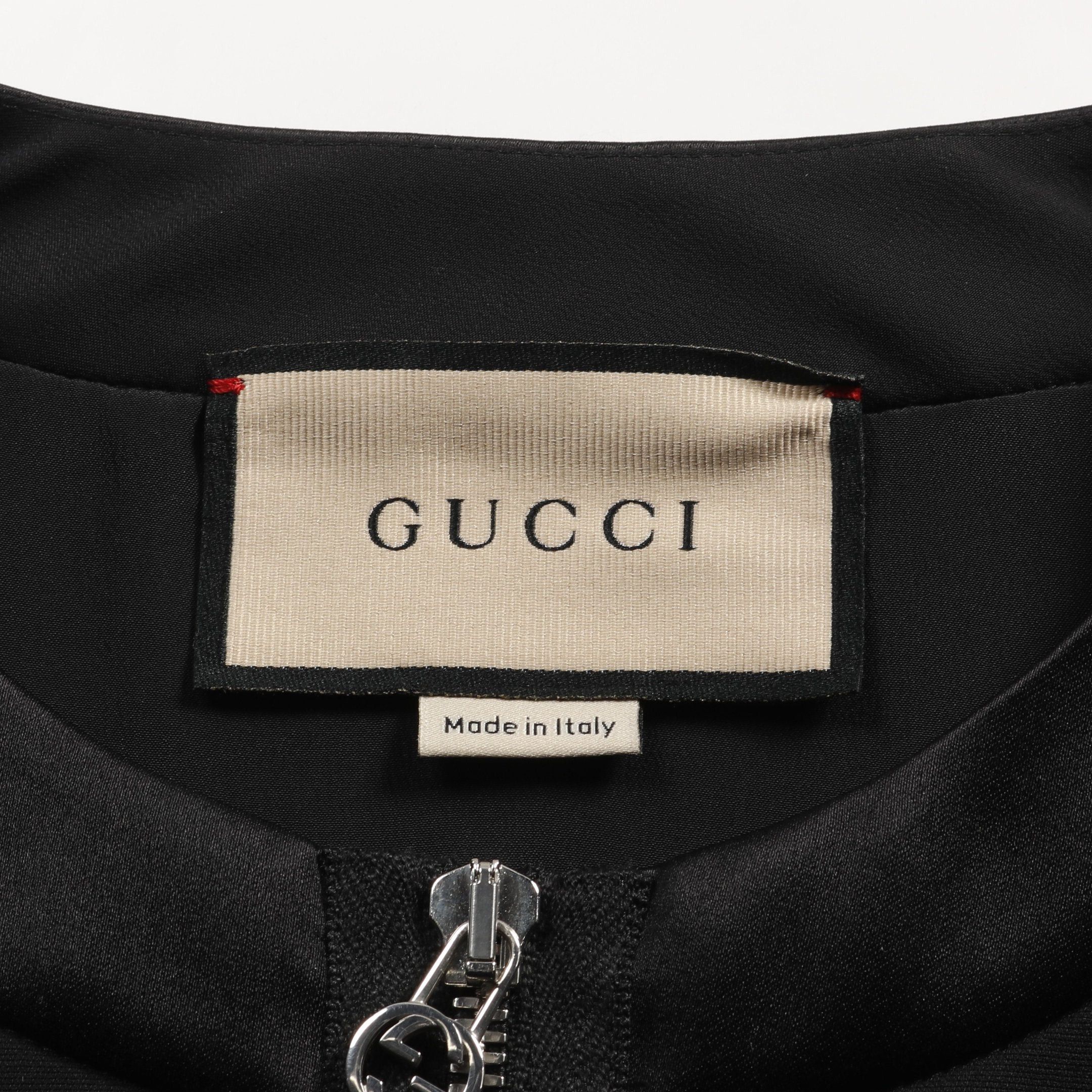 Gucci Gucci One Piece Rayon Silk Black Front Zip Size ONE SIZE - 3 Thumbnail