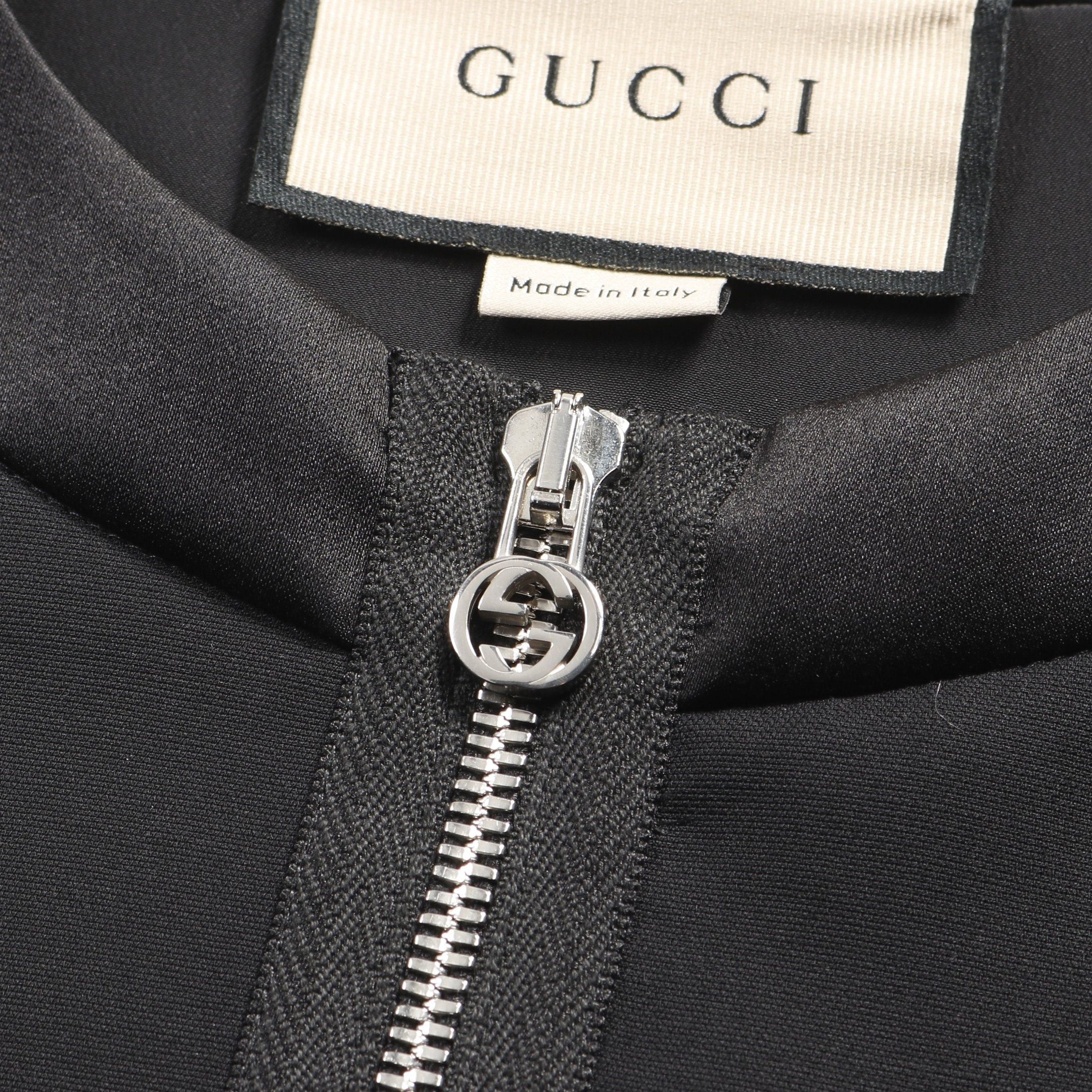 Gucci Gucci One Piece Rayon Silk Black Front Zip Size ONE SIZE - 5 Thumbnail