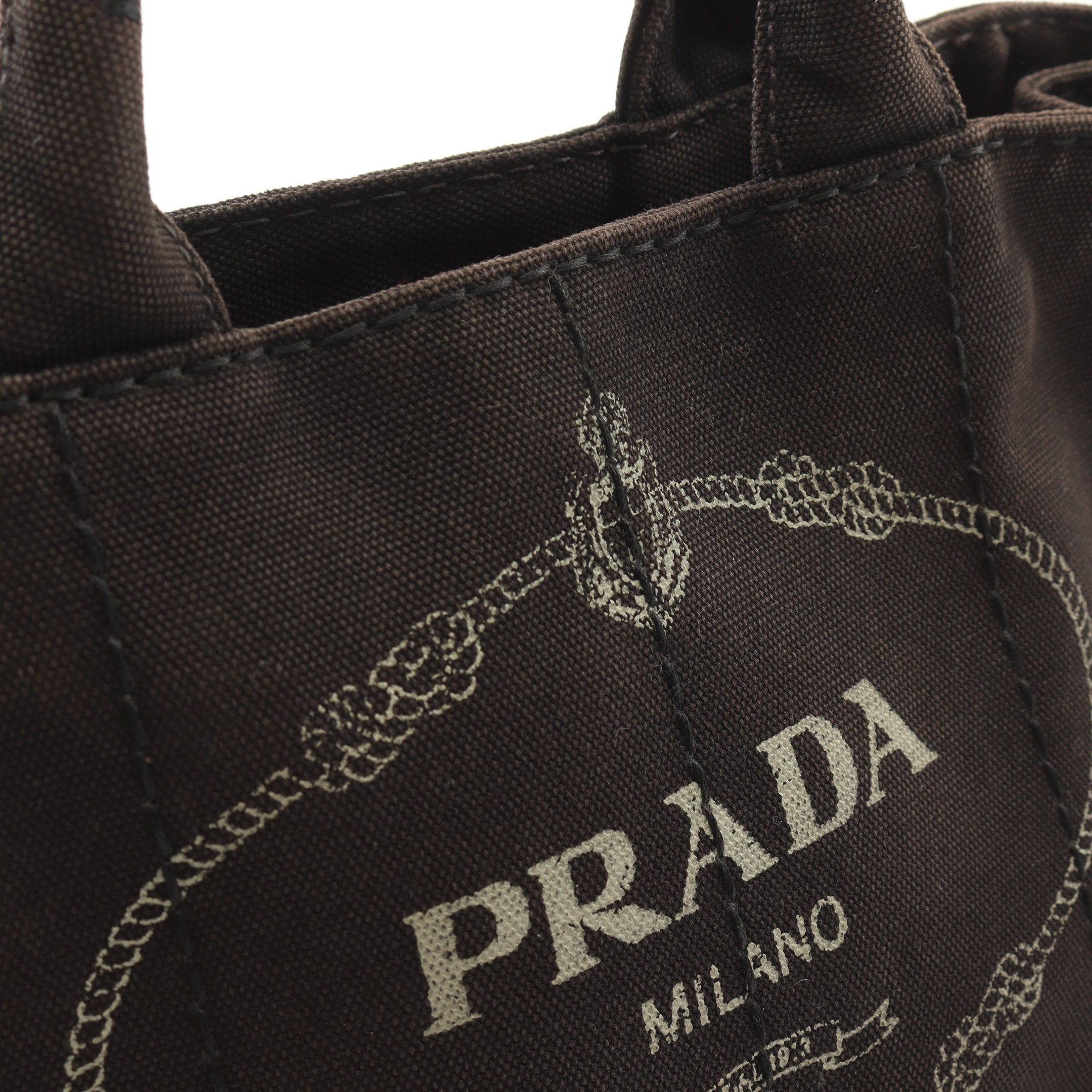 Prada Prada Canapa Kanapa Handbag Tote Bag Canvas Black Size ONE SIZE - 7 Thumbnail