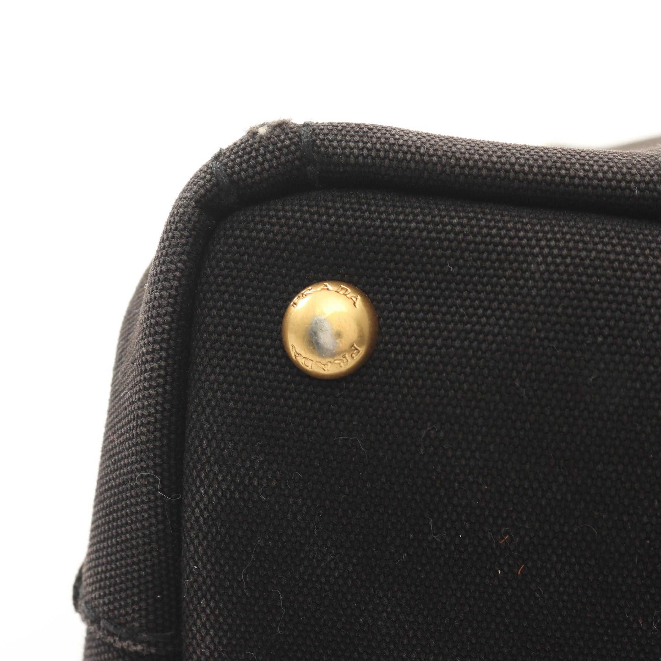 Prada Prada Canapa Kanapa Handbag Tote Bag Canvas Black Size ONE SIZE - 9 Thumbnail