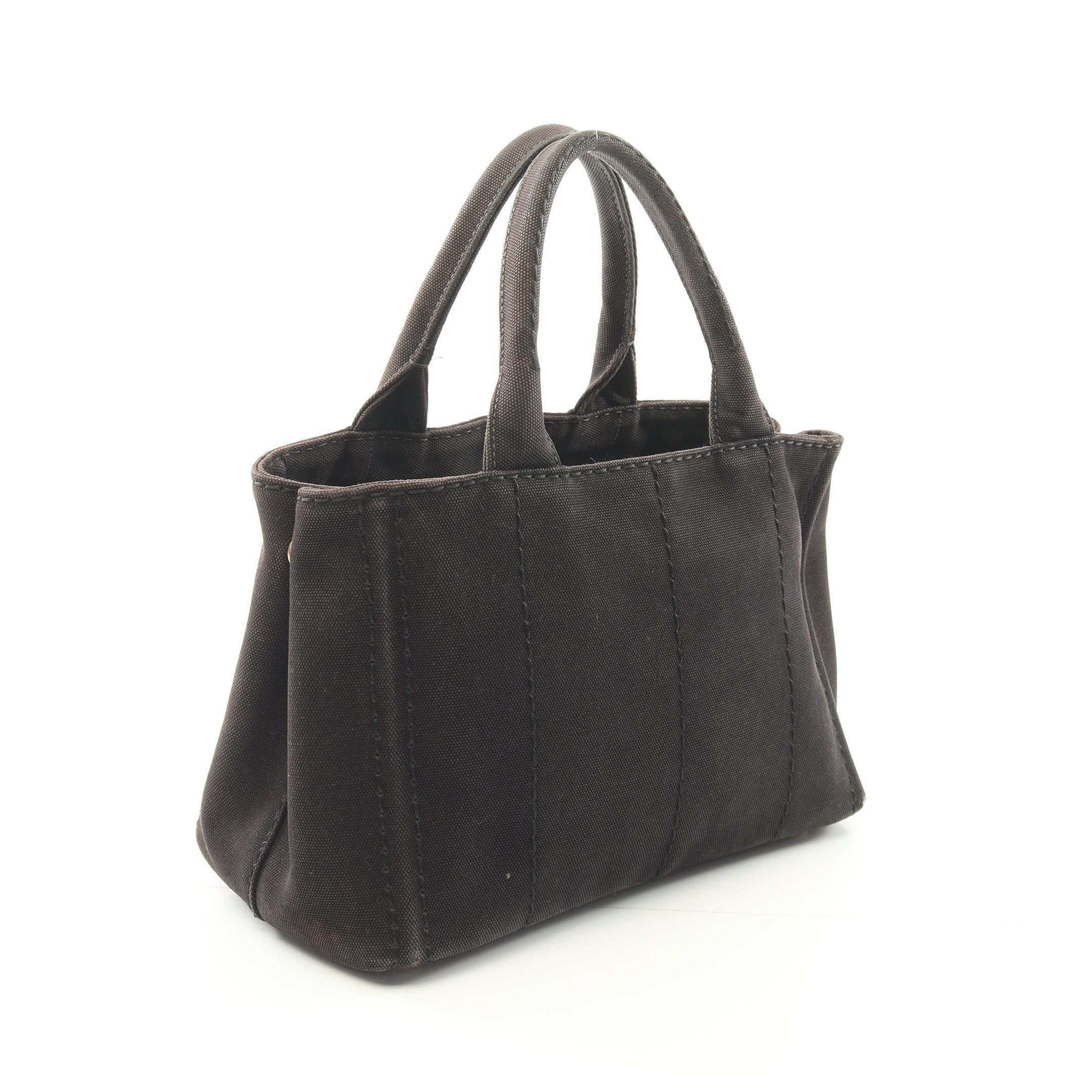 Prada Prada Canapa Kanapa Handbag Tote Bag Canvas Black Size ONE SIZE - 2 Thumbnail