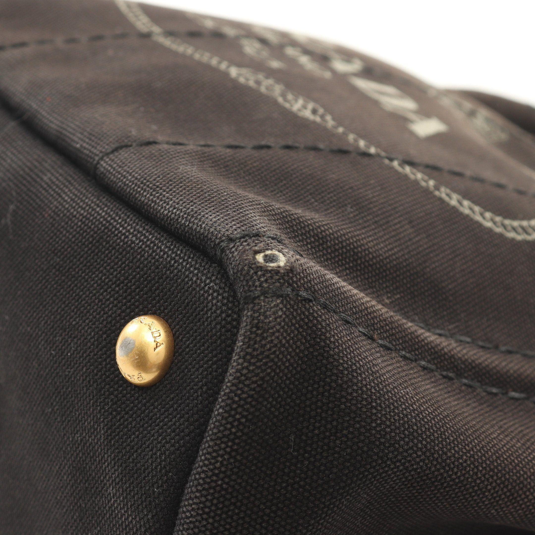 Prada Prada Canapa Kanapa Handbag Tote Bag Canvas Black Size ONE SIZE - 5 Thumbnail