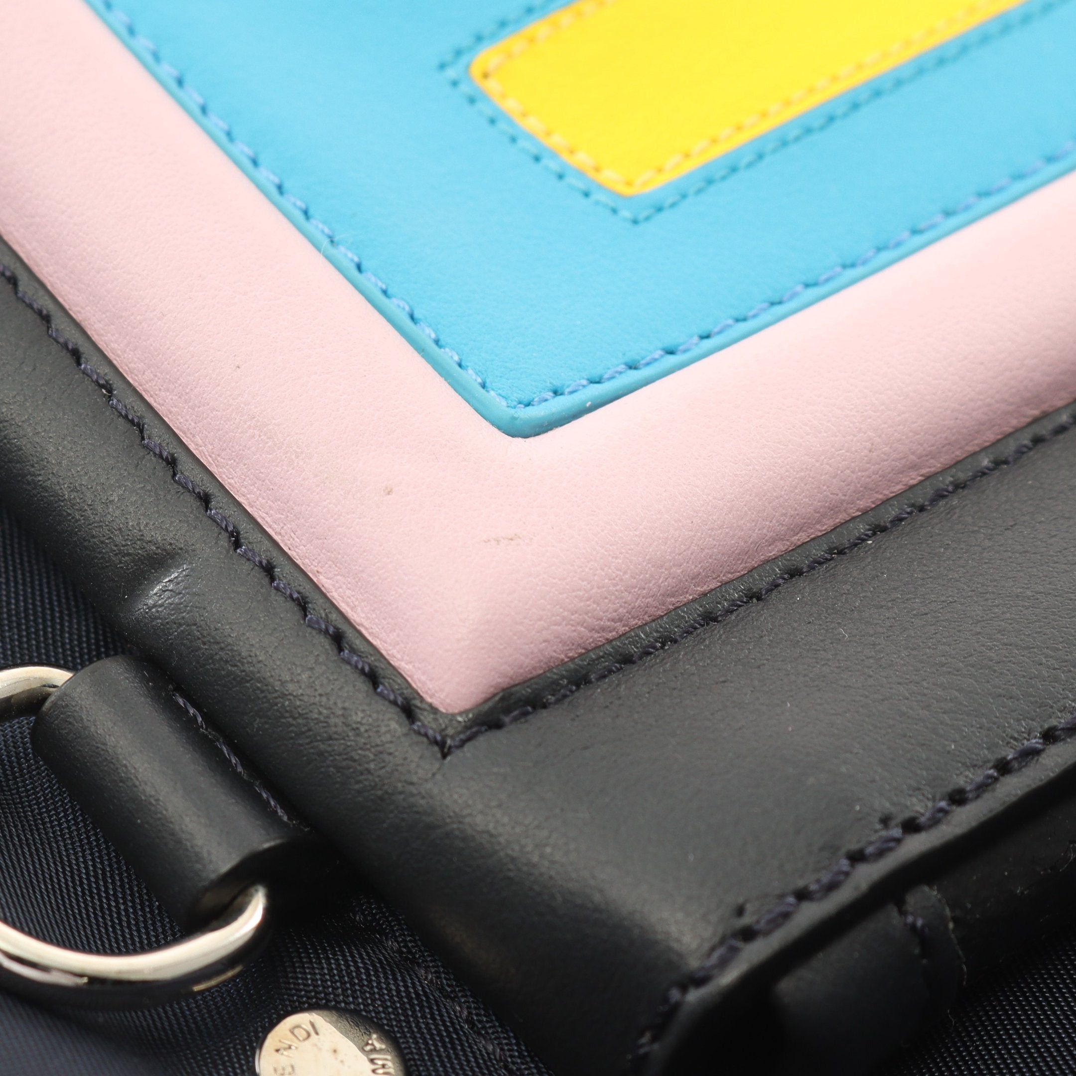Fendi Fendi Vocabulary Blue Backpack Rucksack Nylon Leather Navy Multicolor Size ONE SIZE - 10 Thumbnail