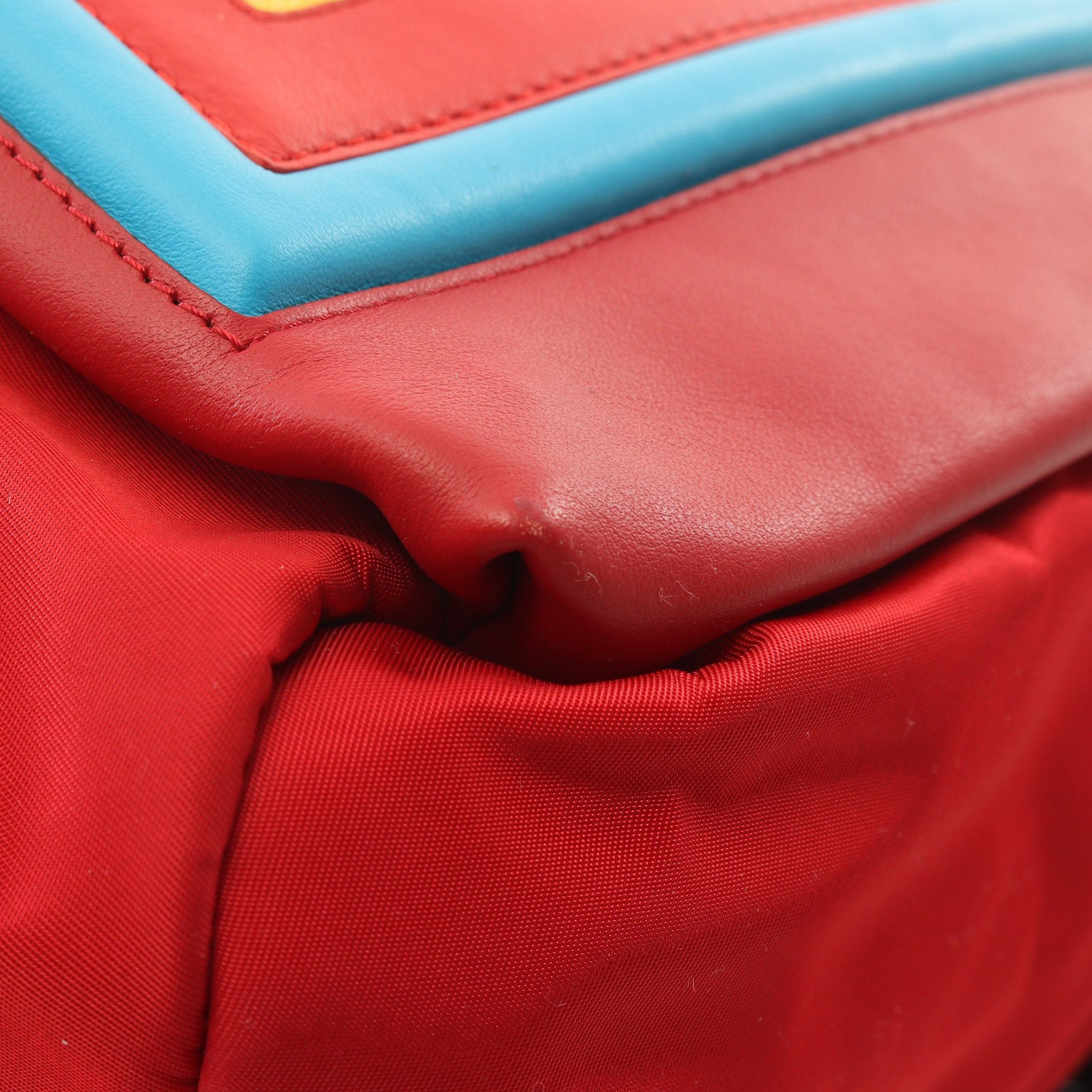 Fendi Fendi Vocabulary Hope Backpack Rucksack Nylon Leather Red Multicolor Size ONE SIZE - 5 Thumbnail