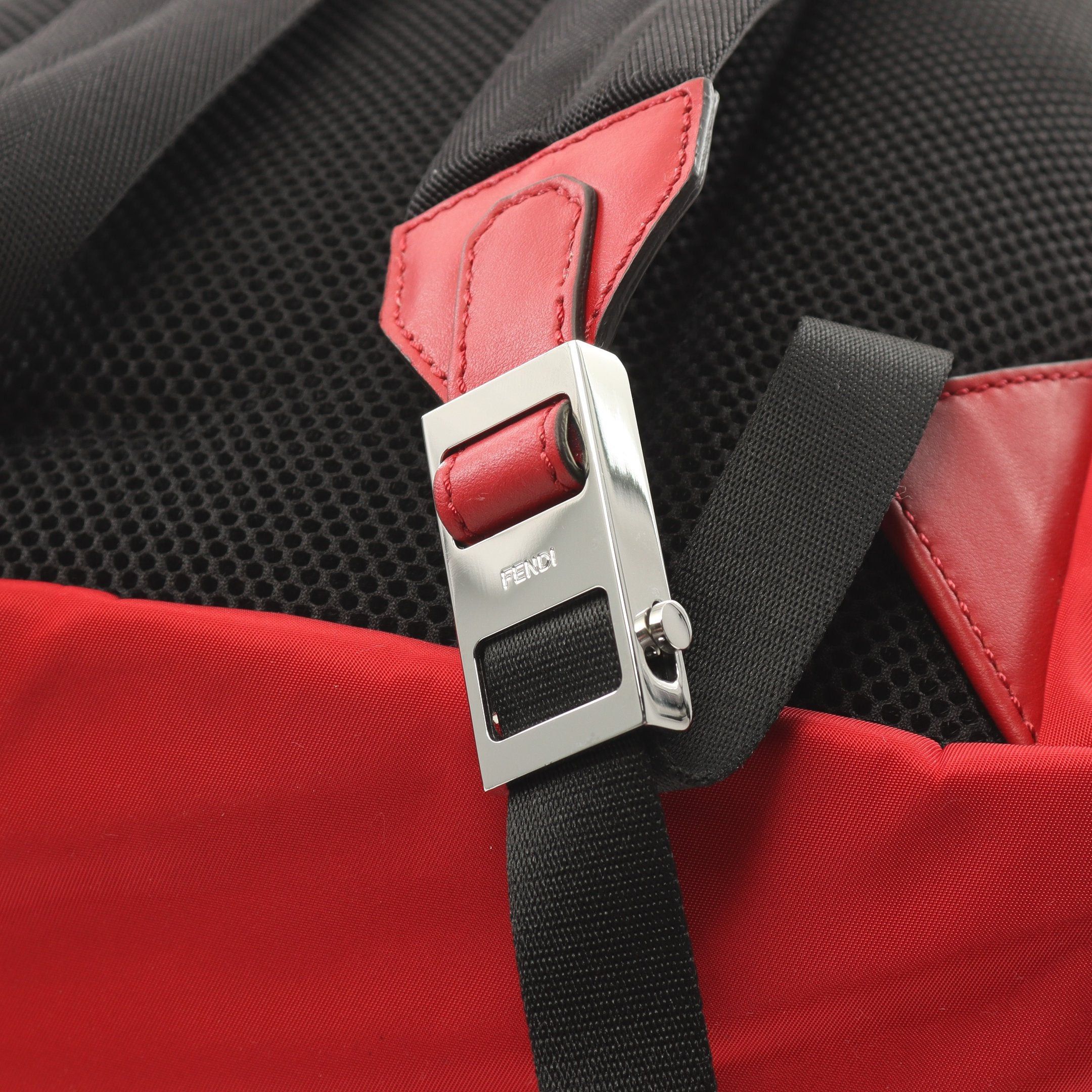 Fendi Fendi Vocabulary Hope Backpack Rucksack Nylon Leather Red Multicolor Size ONE SIZE - 7 Thumbnail