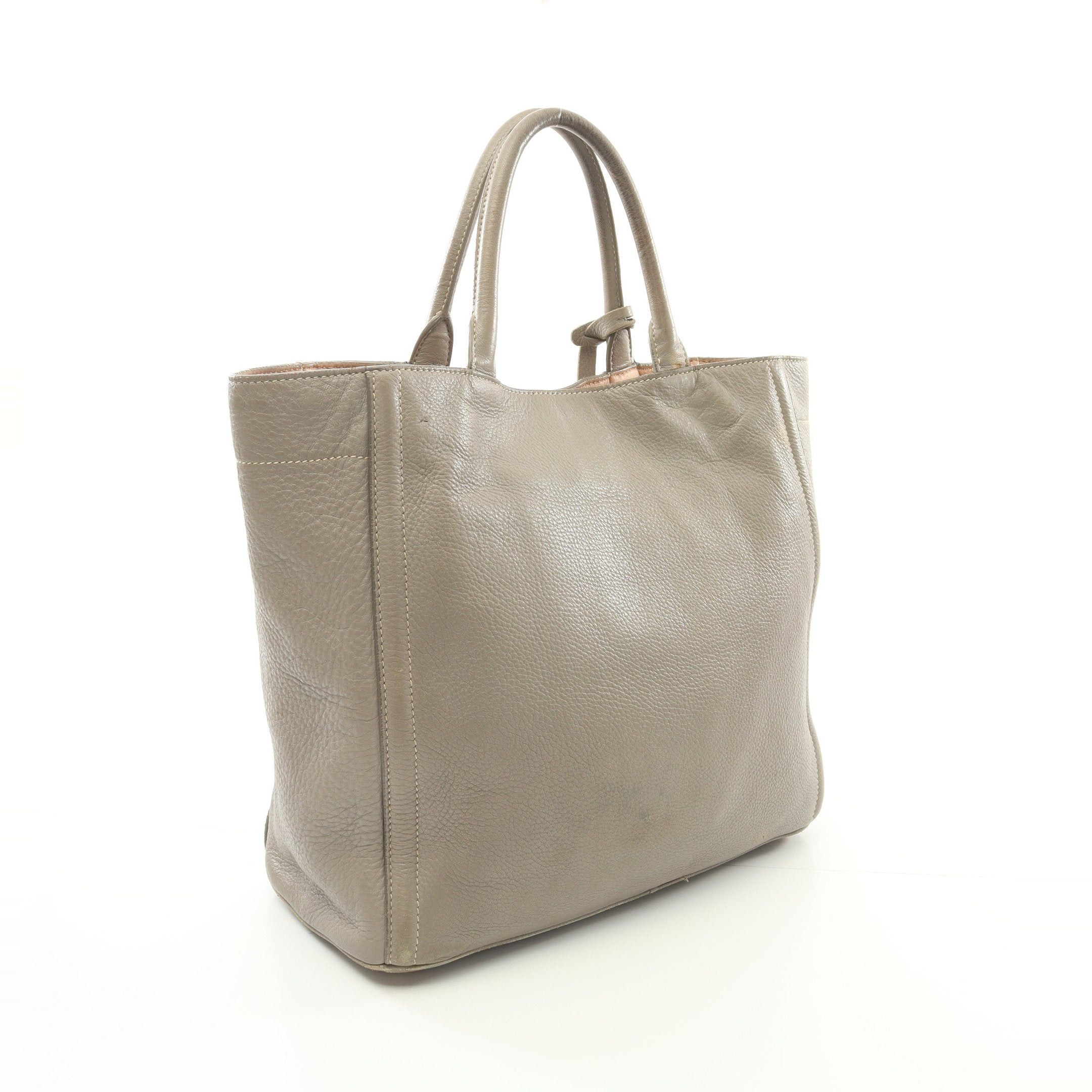 Prada Prada Handbag Tote Bag Deerskin Gray Beige Size ONE SIZE - 2 Thumbnail