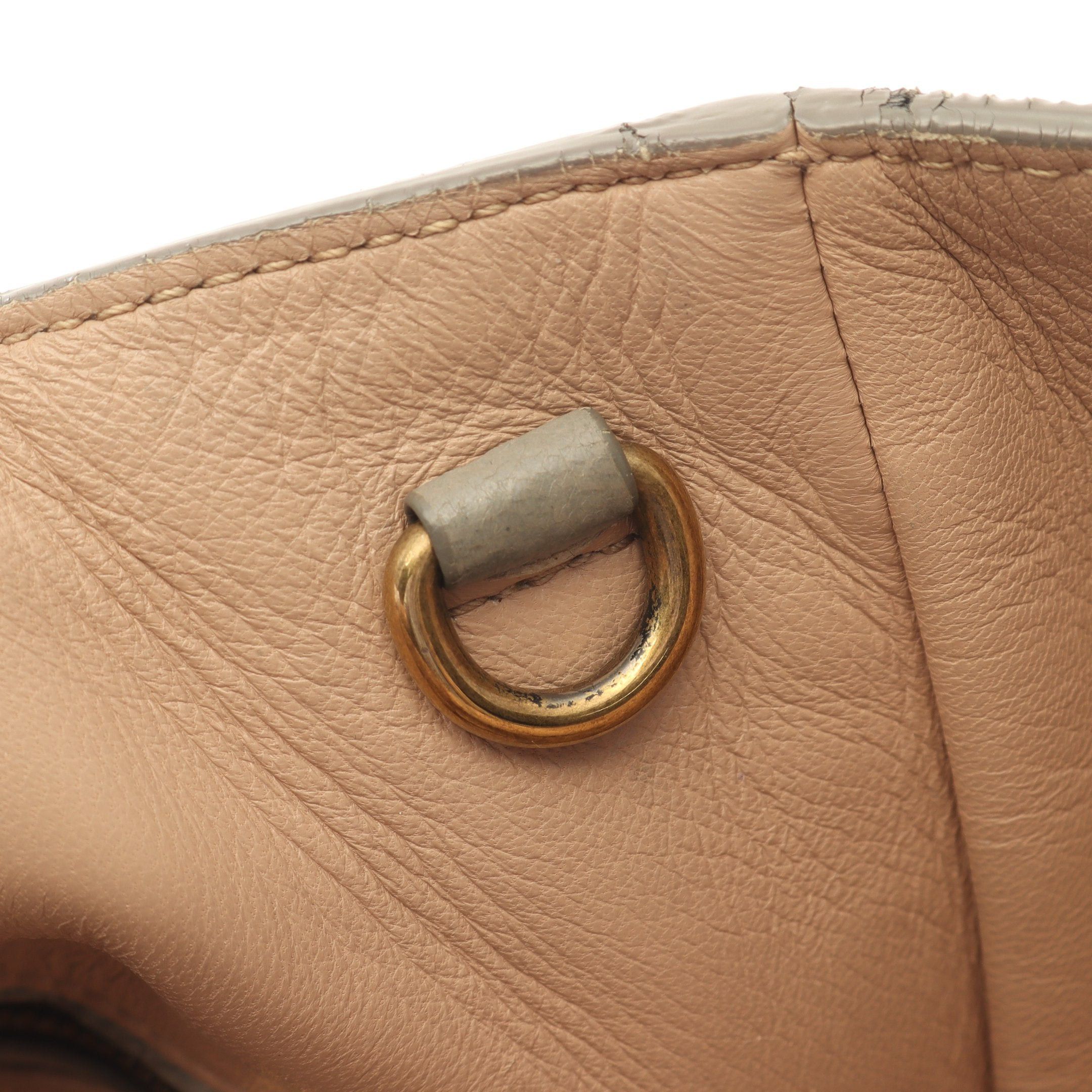 Prada Prada Handbag Tote Bag Deerskin Gray Beige Size ONE SIZE - 9 Thumbnail