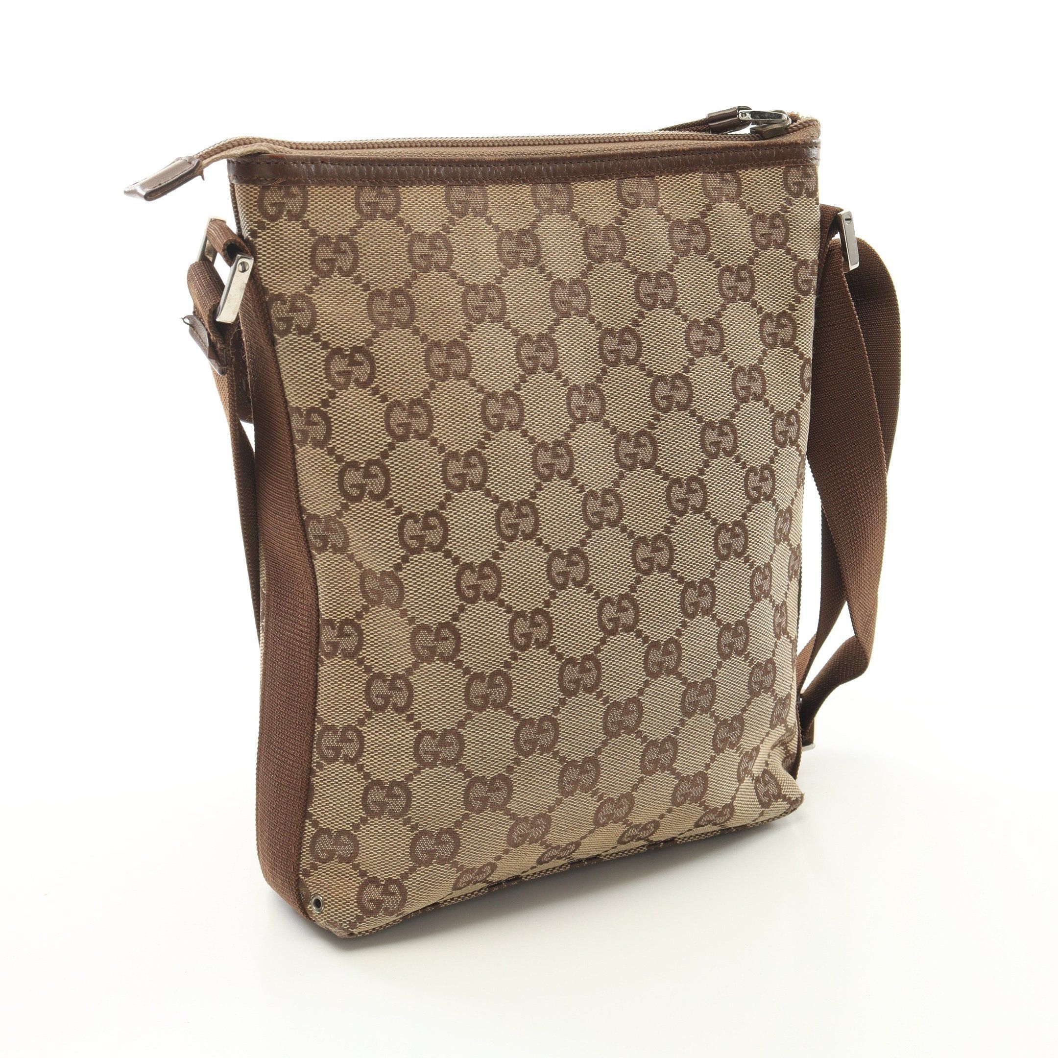 Gucci Gucci Gg Canvas Shoulder Bag Leather Beige Brown Size ONE SIZE - 2 Thumbnail