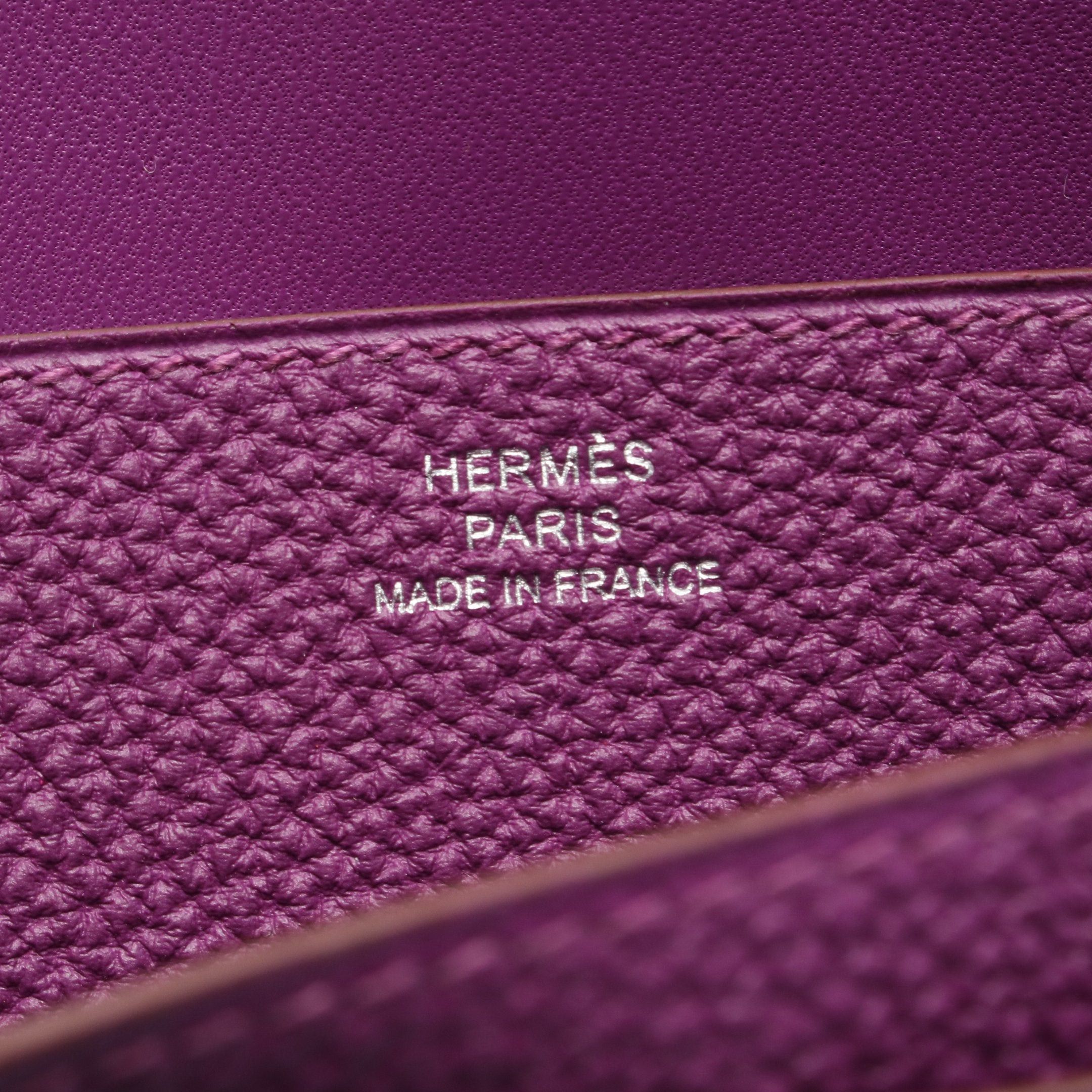 Hermes Hermes Dogon Long Anemone Bi-Fold Wallet Togo Purple Silver Hardware Size ONE SIZE - 4 Thumbnail
