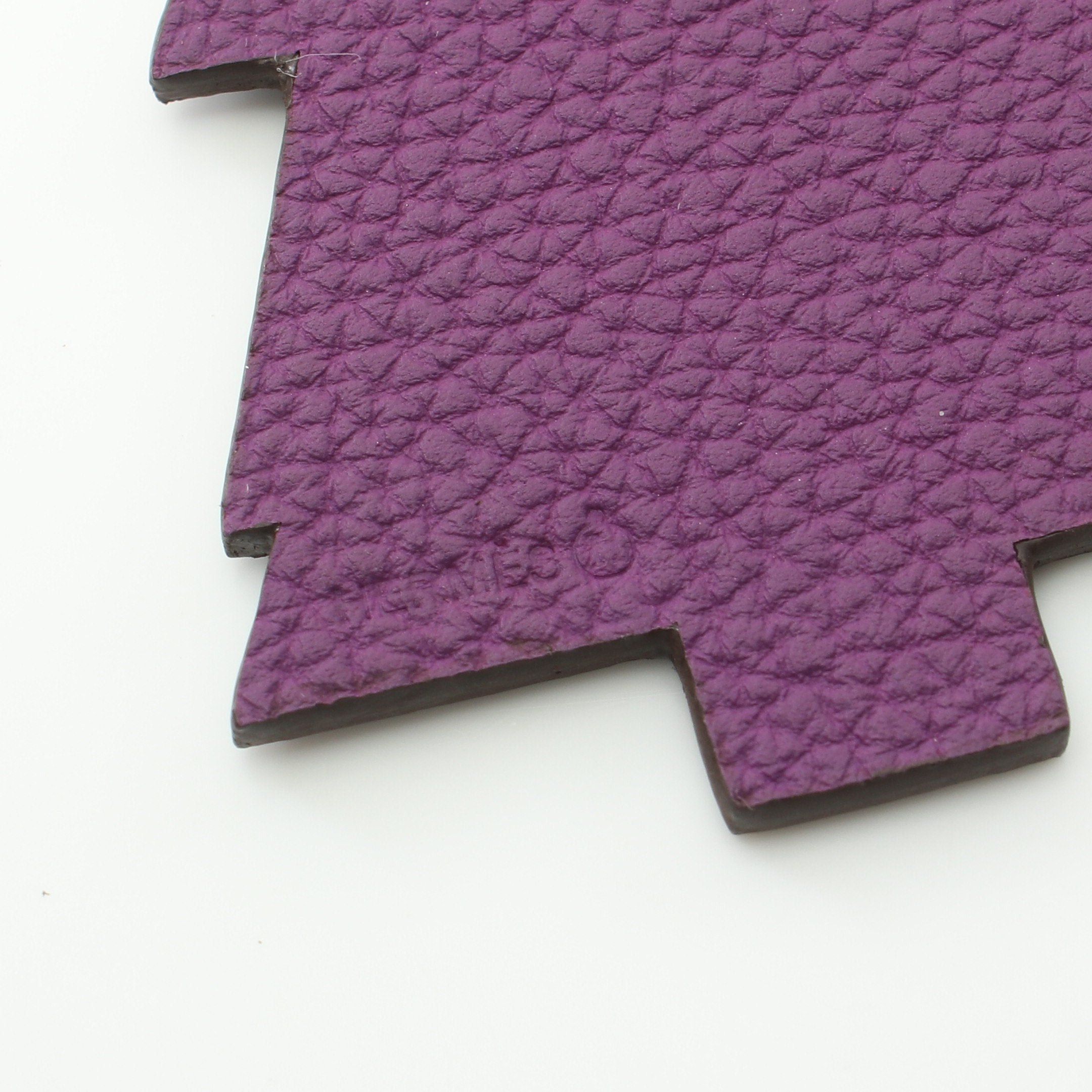 Hermes Hermes Petite Ash Tree Bag Charm Clemence Leather Veau Epsom Dark Navy Purple Size ONE SIZE - 3 Thumbnail
