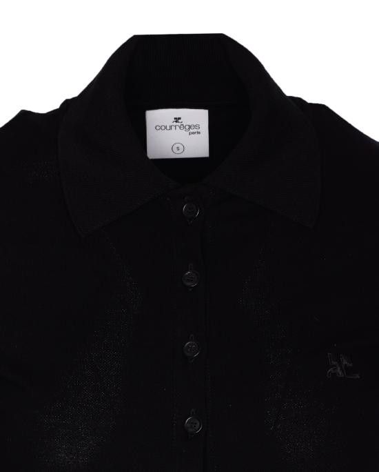 Courreges COURREGES Women Polo Shirts 225JPO048JS0193 9999 Black Size M / US 6-8 / IT 42-44 - 4 Thumbnail