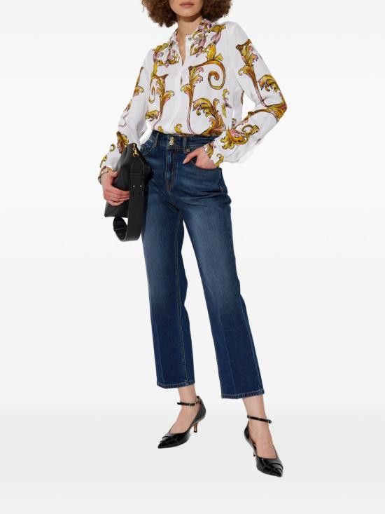 Versace VERSACE Women Shirts 78HAL2P1 NS634G03 White Size S / US 4 / IT 40 - 4 Thumbnail