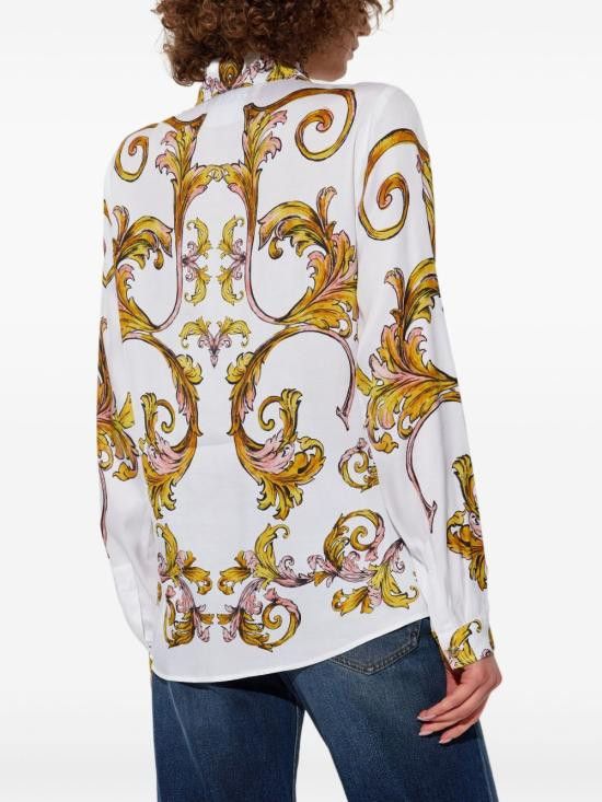 Versace VERSACE Women Shirts 78HAL2P1 NS634G03 White Size S / US 4 / IT 40 - 3 Thumbnail