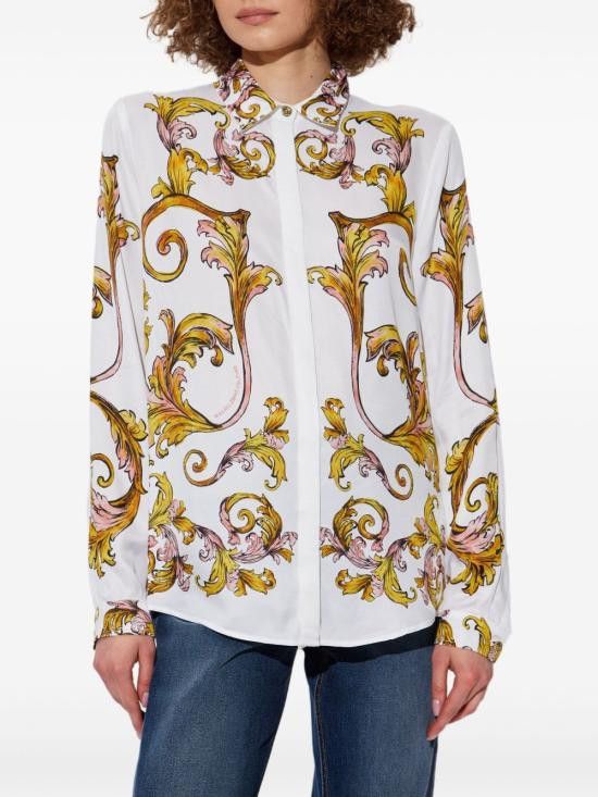 Versace VERSACE Women Shirts 78HAL2P1 NS634G03 White Size S / US 4 / IT 40 - 5 Thumbnail